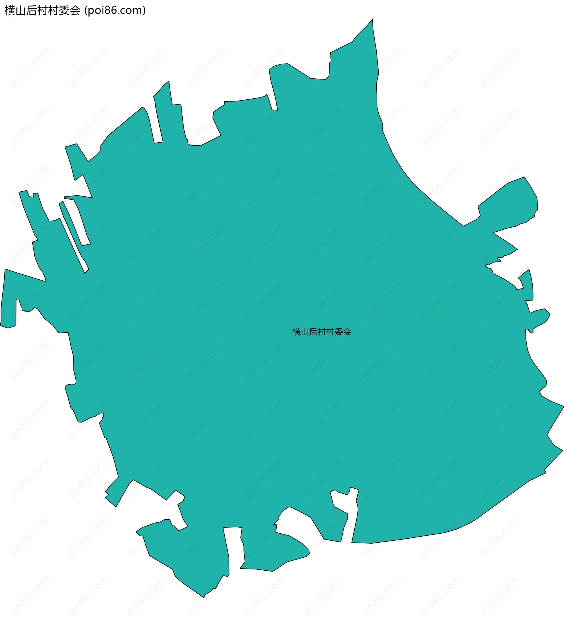 横山后村村委会边界地图