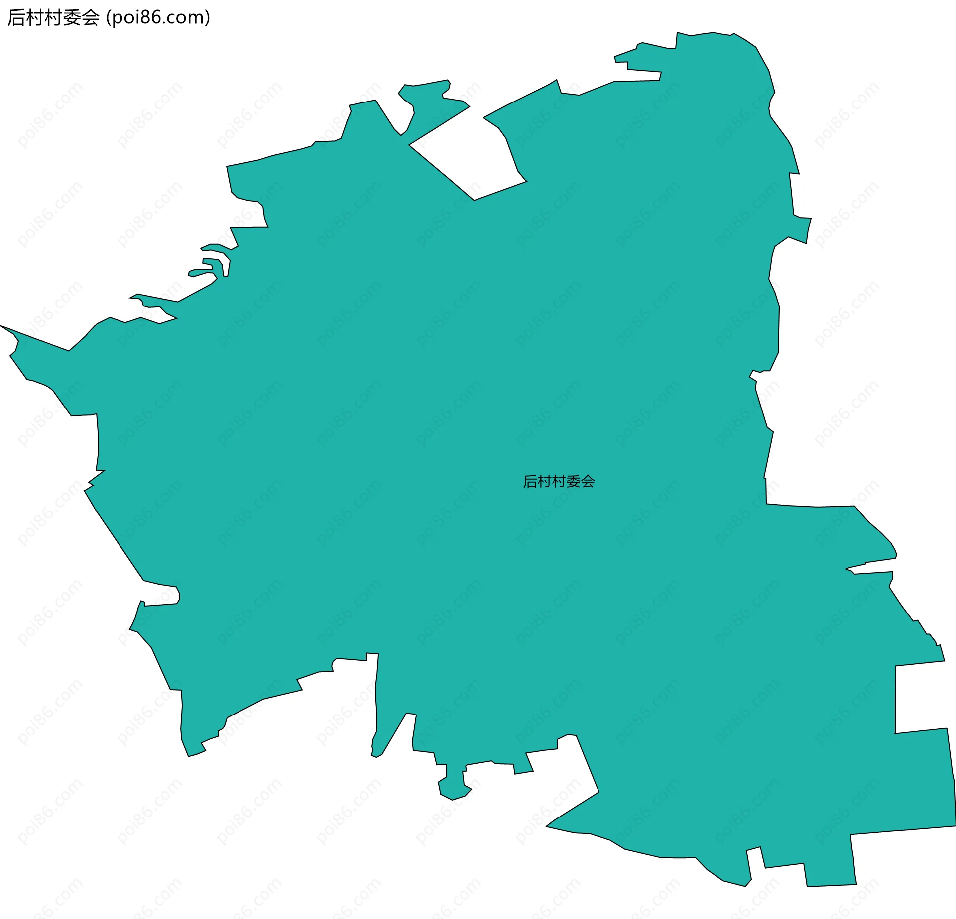 后村村委会边界地图