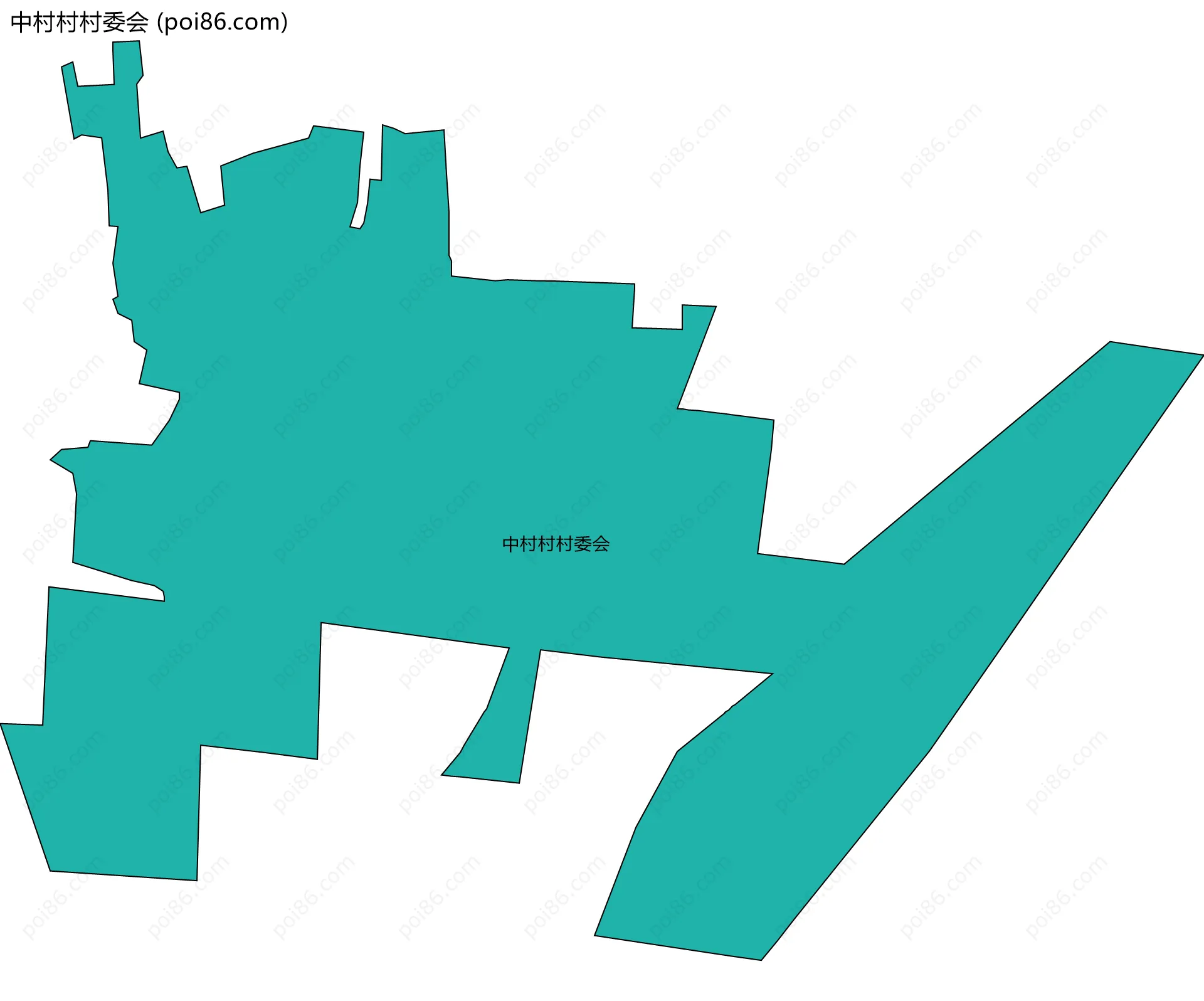 中村村村委会边界地图