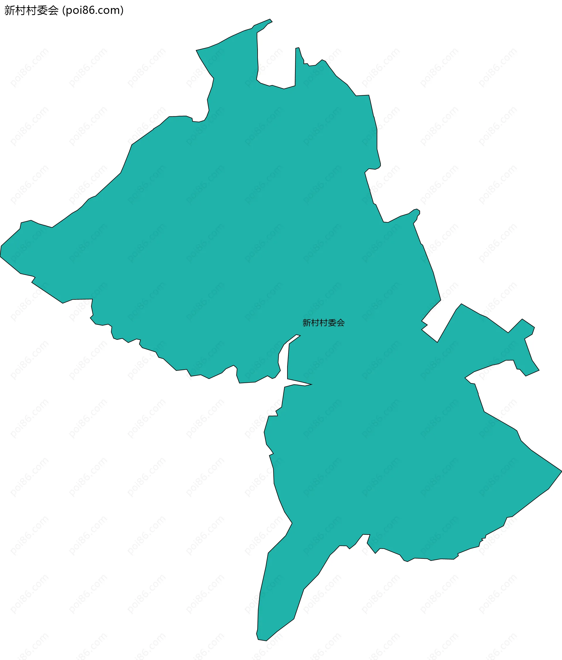 新村村委会边界地图