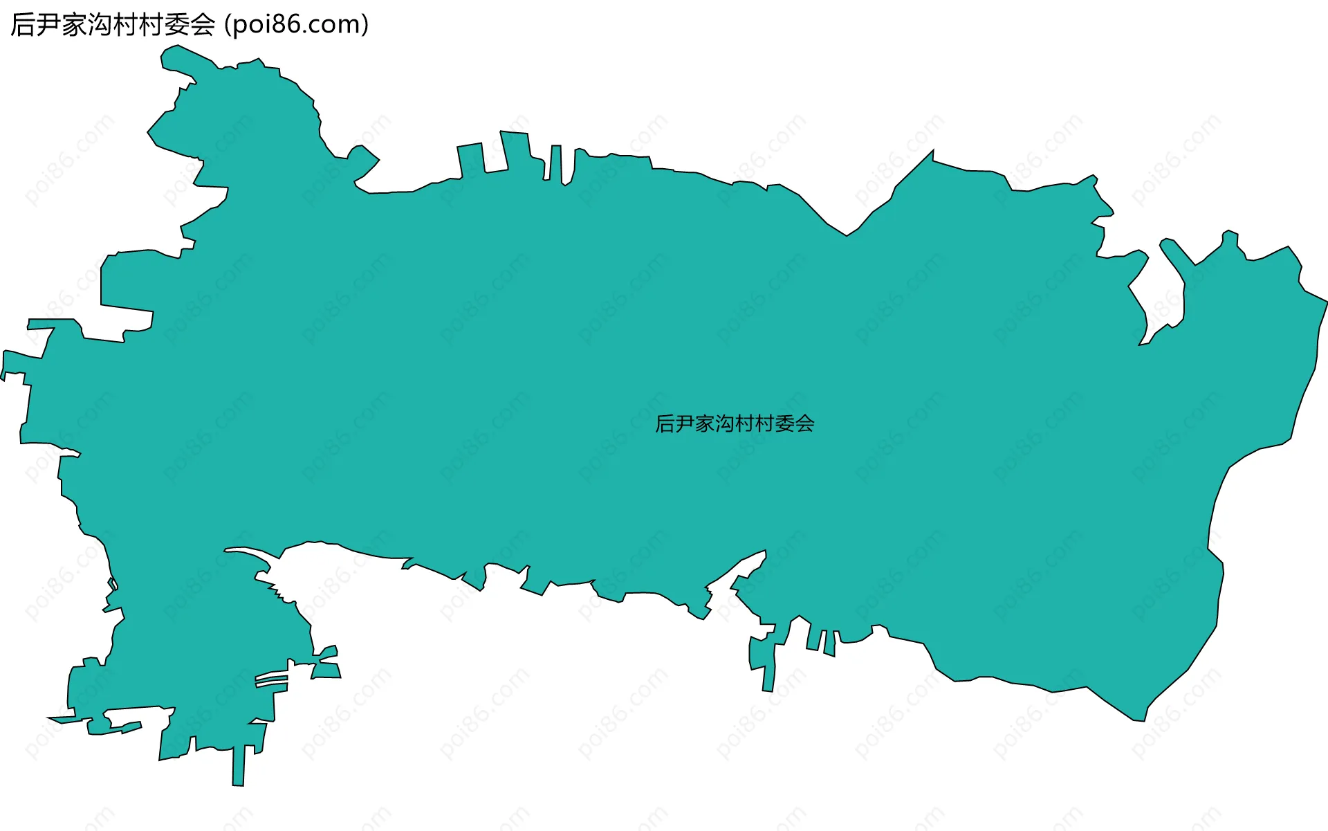 后尹家沟村村委会边界地图