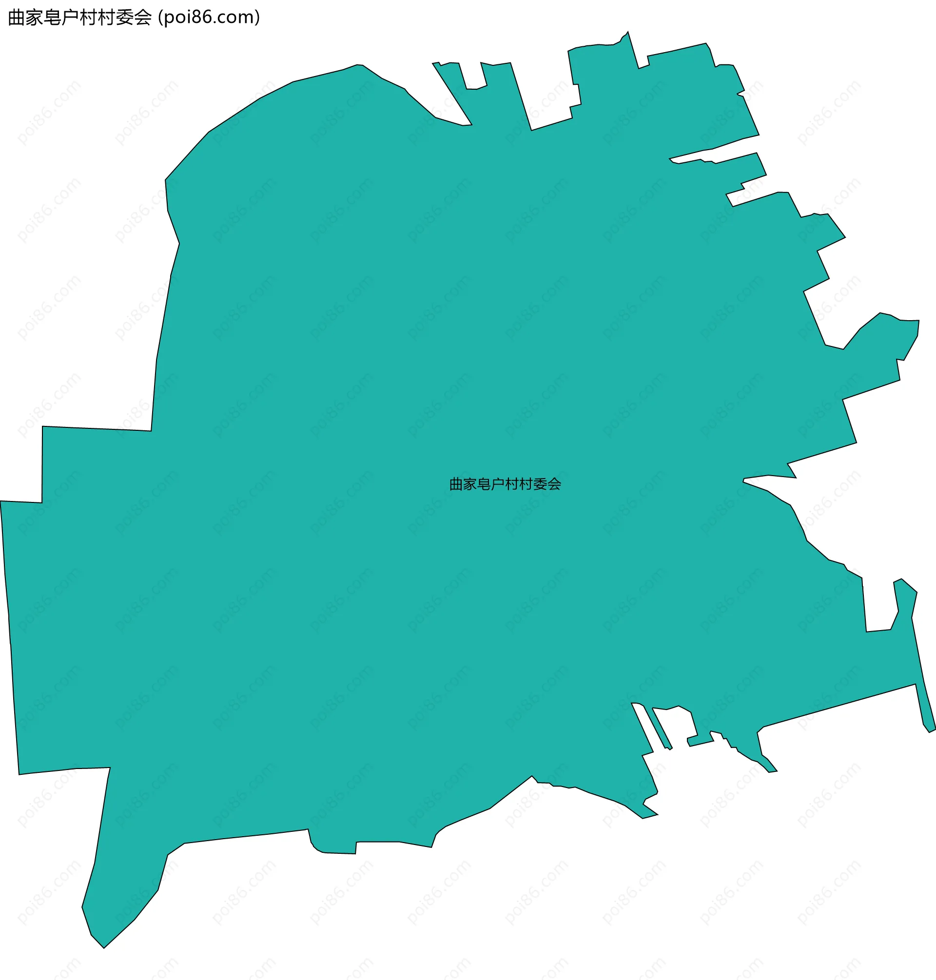 曲家皂户村村委会边界地图