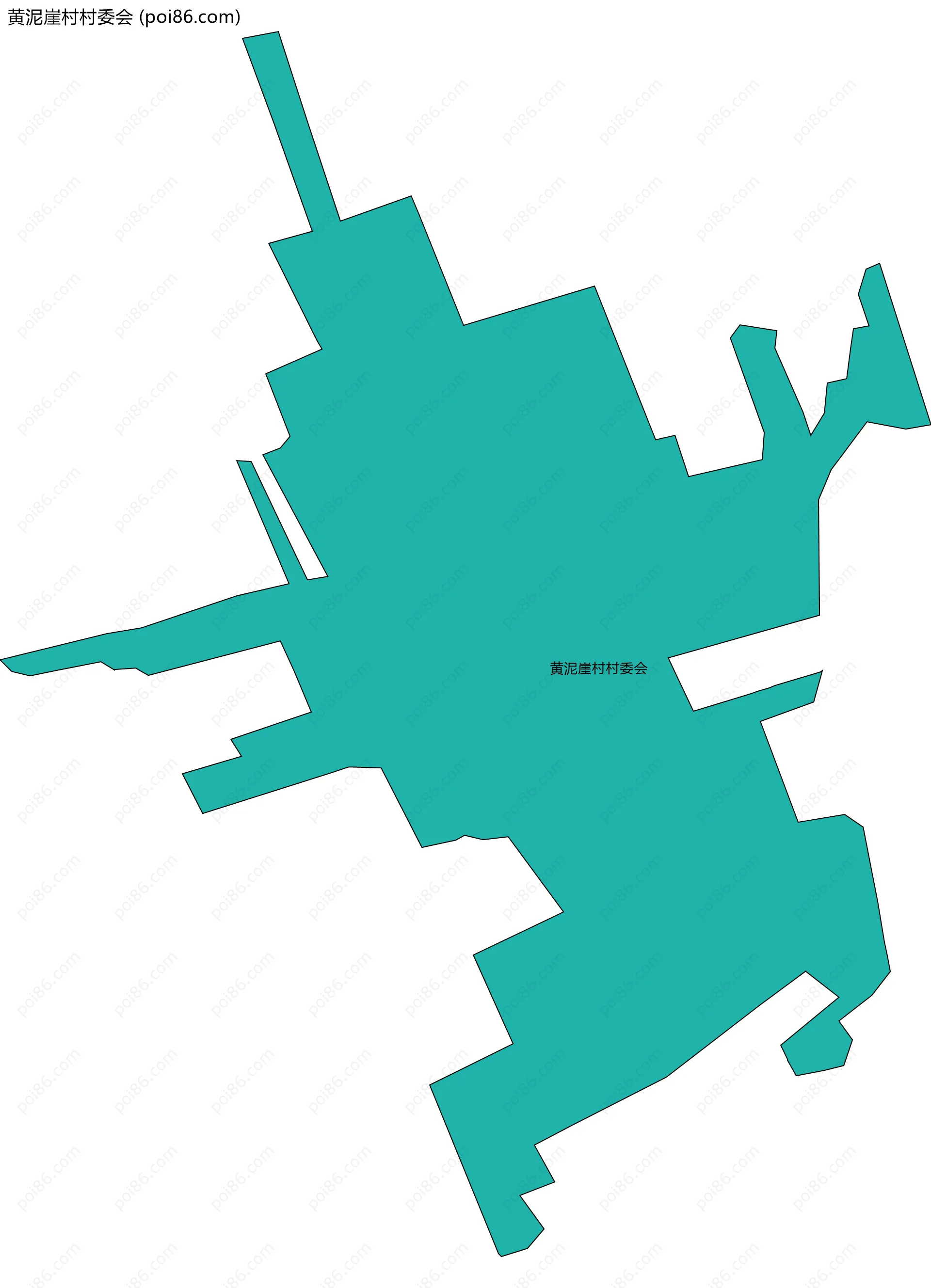 黄泥崖村村委会边界地图