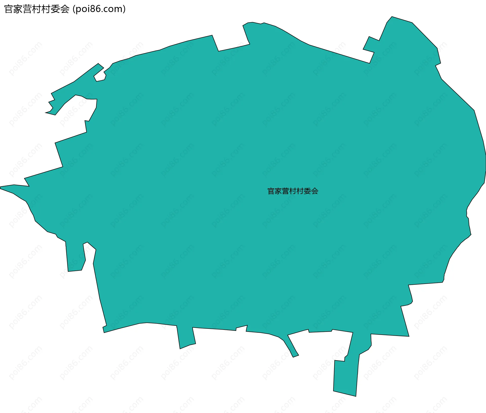 官家营村村委会边界地图