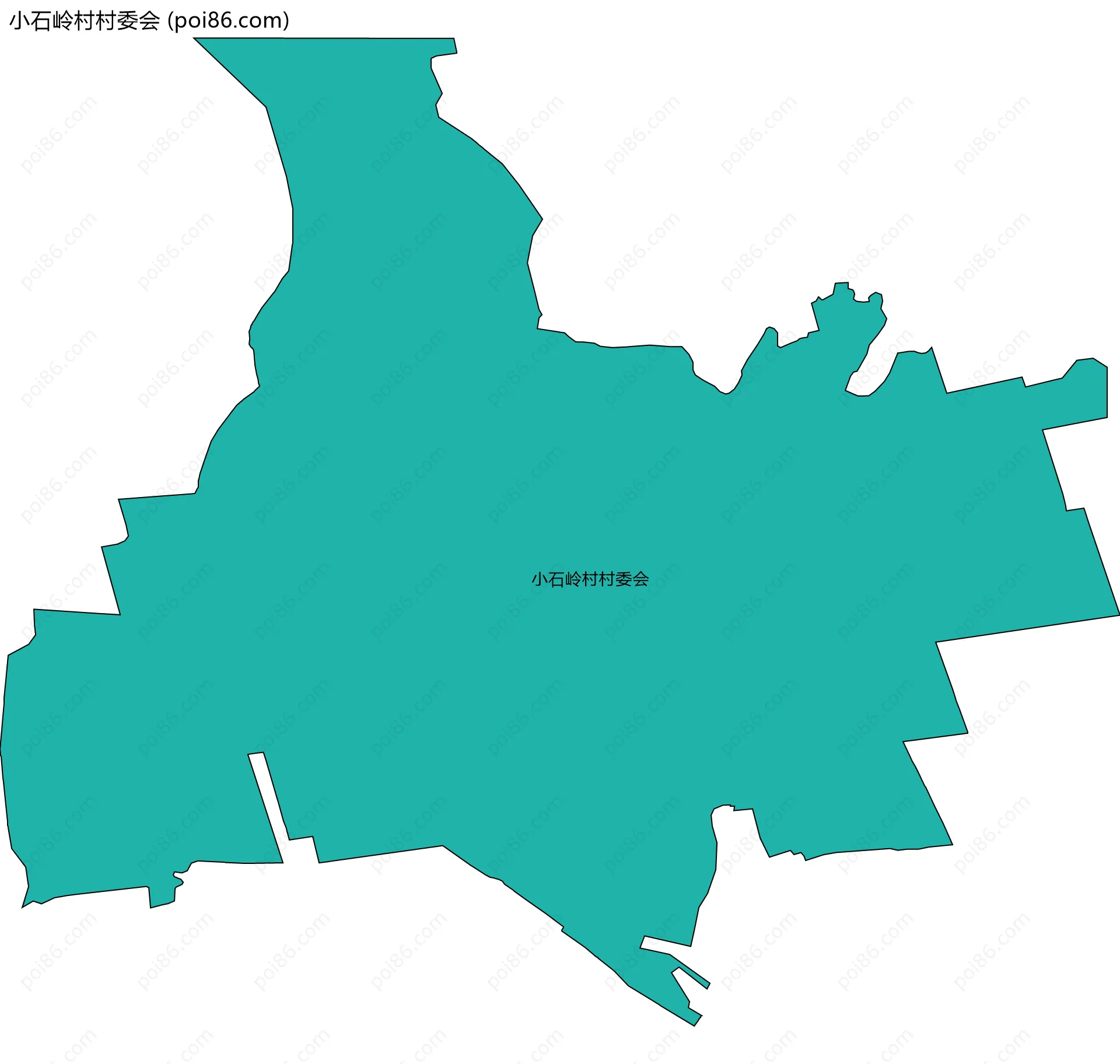 小石岭村村委会边界地图