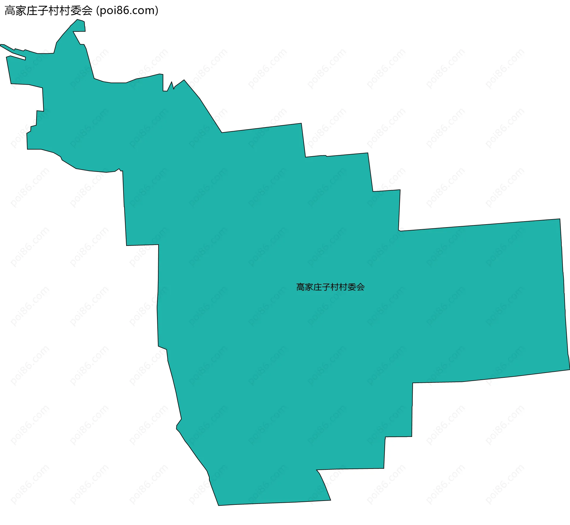 高家庄子村村委会边界地图