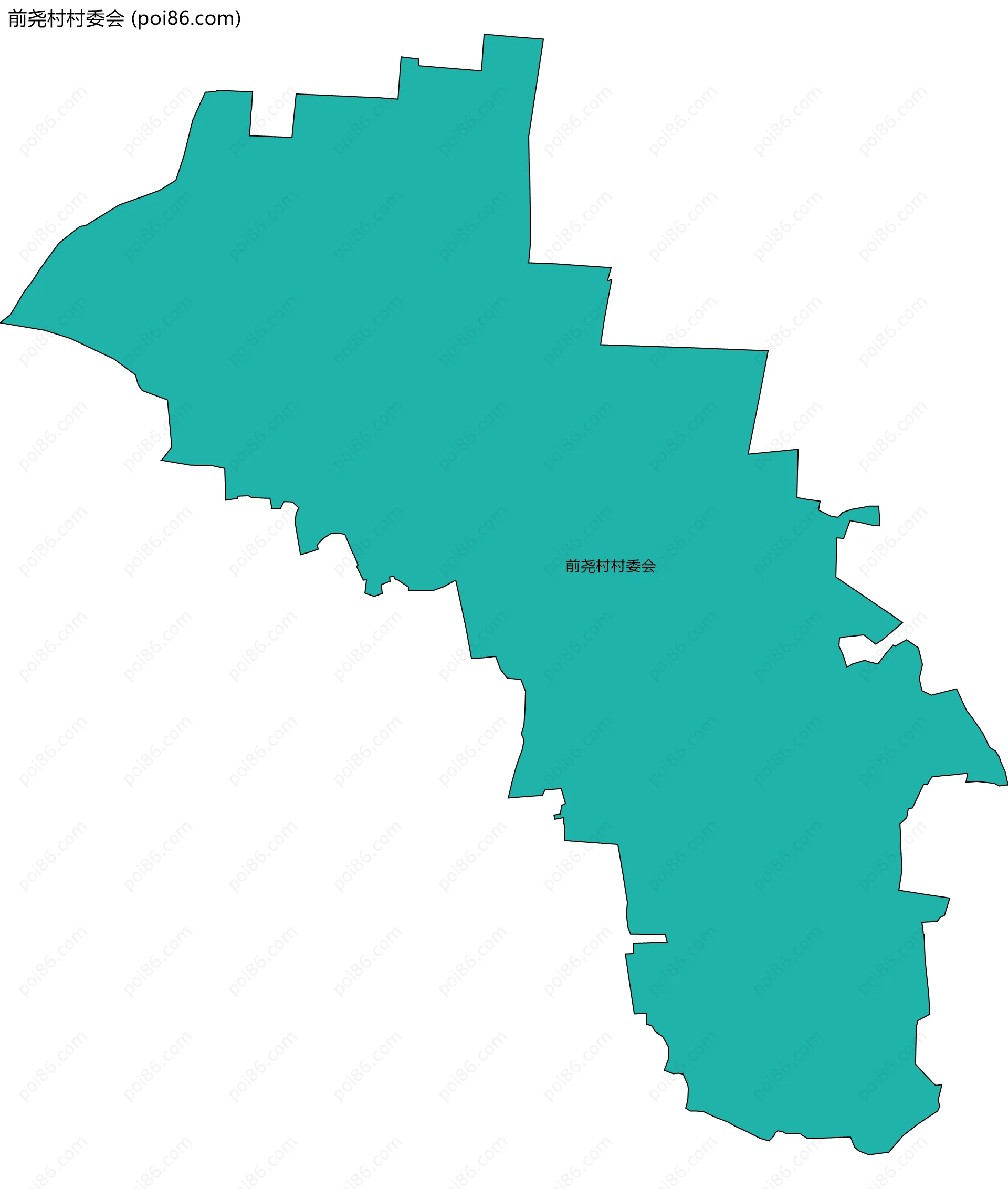 前尧村村委会边界地图