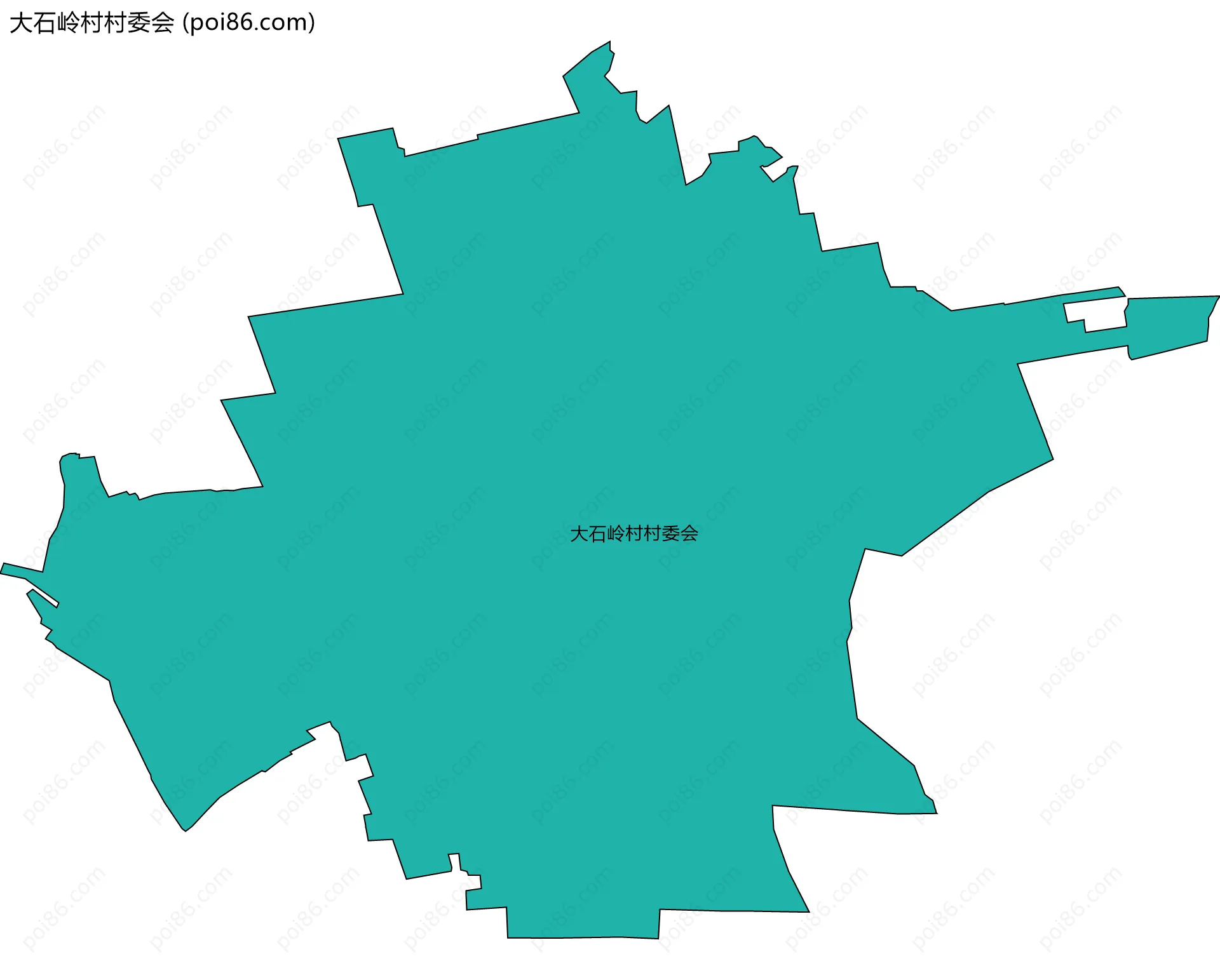 大石岭村村委会边界地图