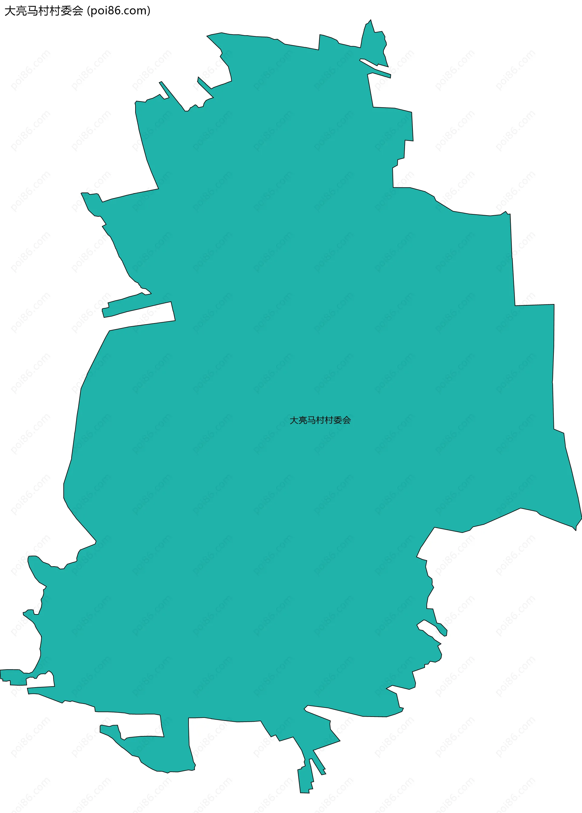大亮马村村委会边界地图