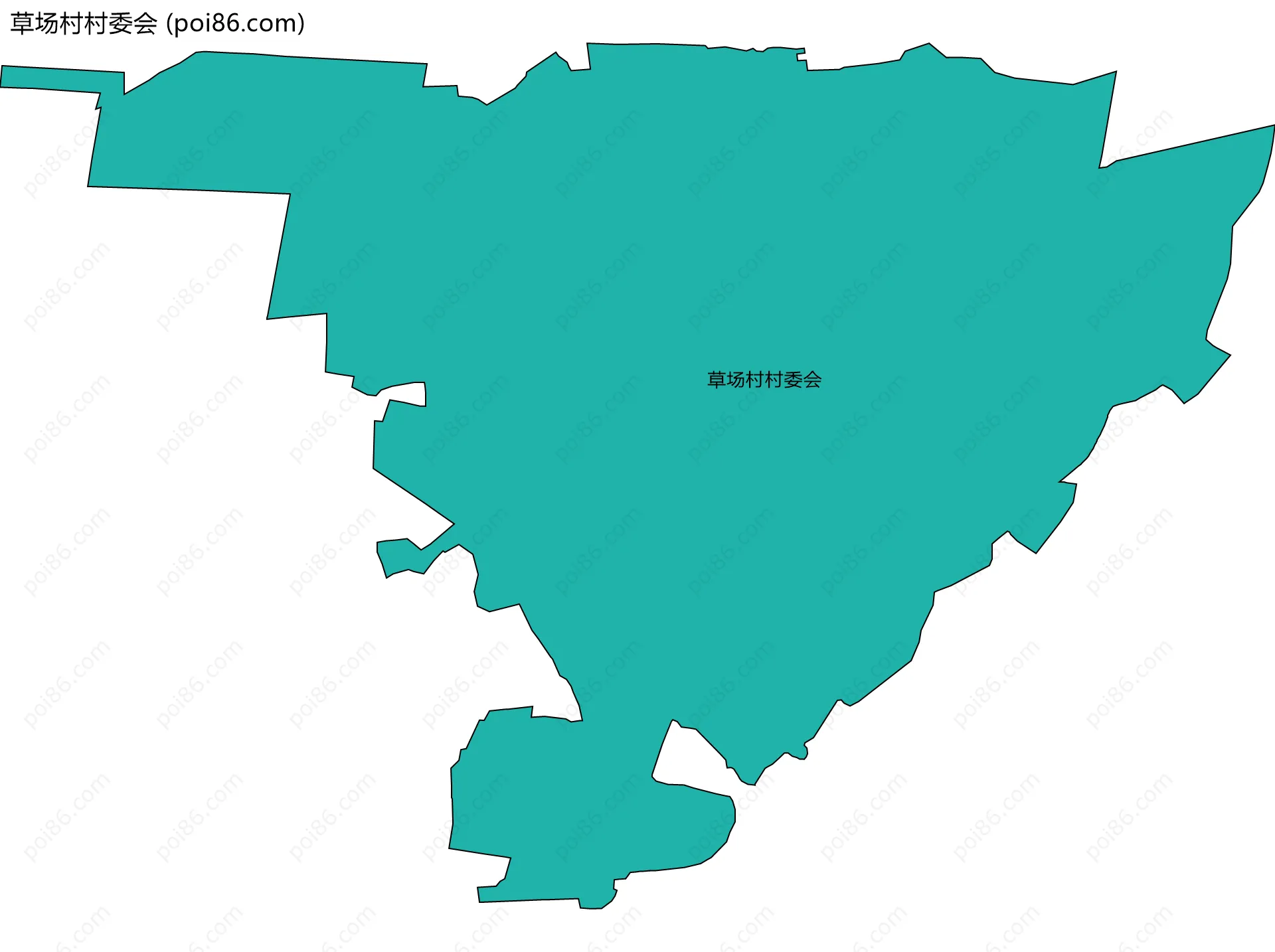 草场村村委会边界地图