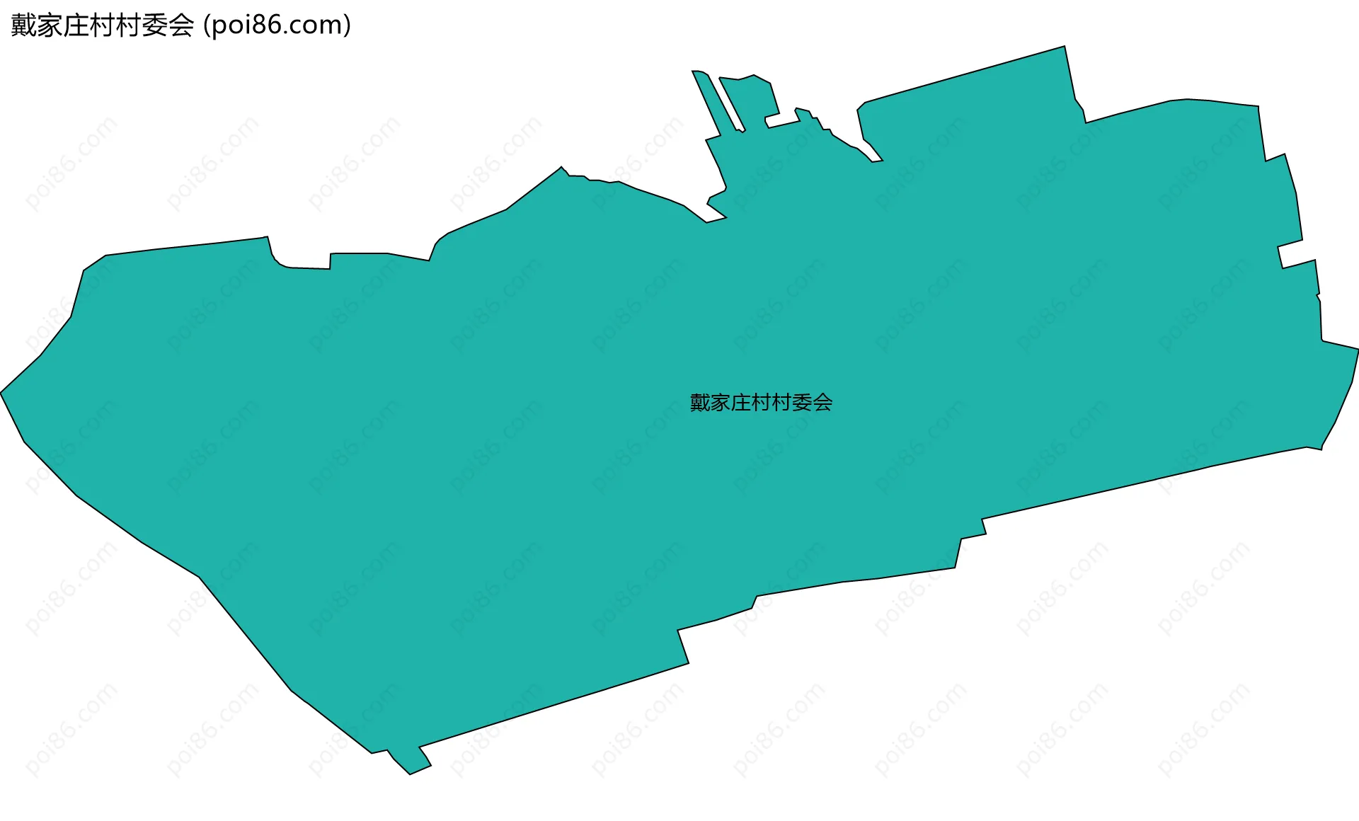 戴家庄村村委会边界地图