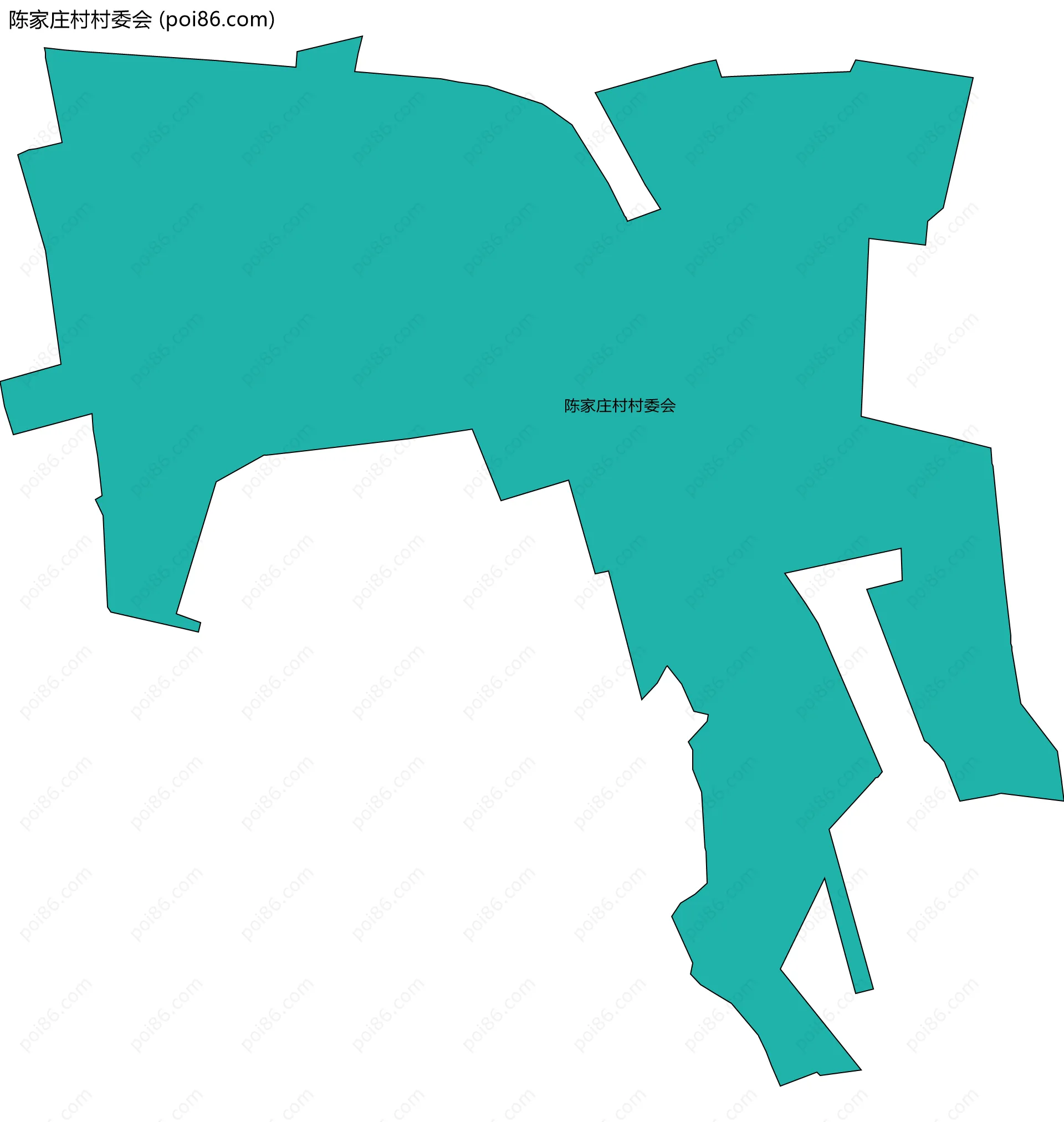 陈家庄村村委会边界地图