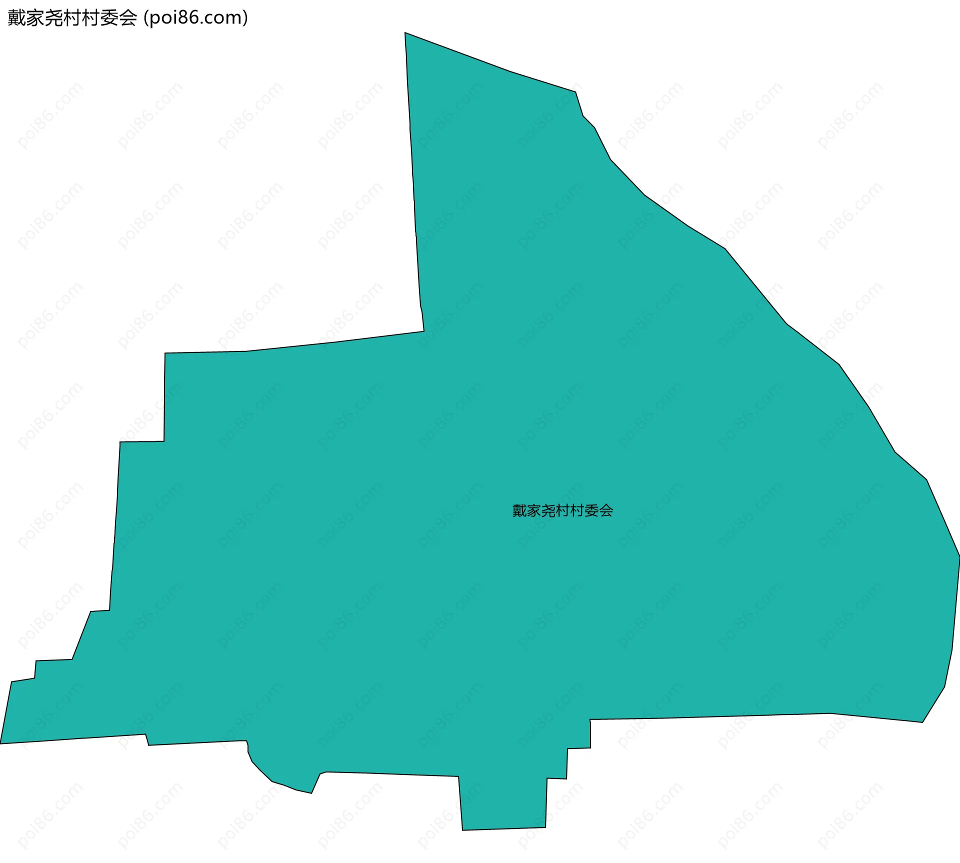 戴家尧村村委会边界地图