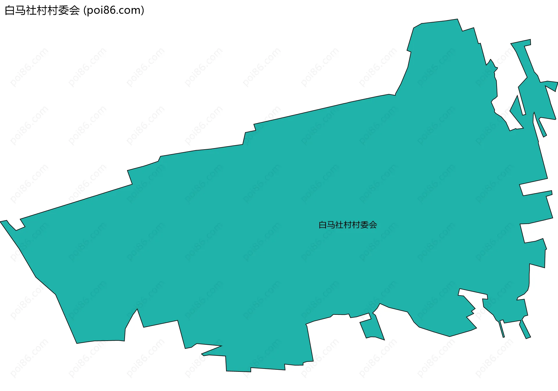 白马社村村委会边界地图