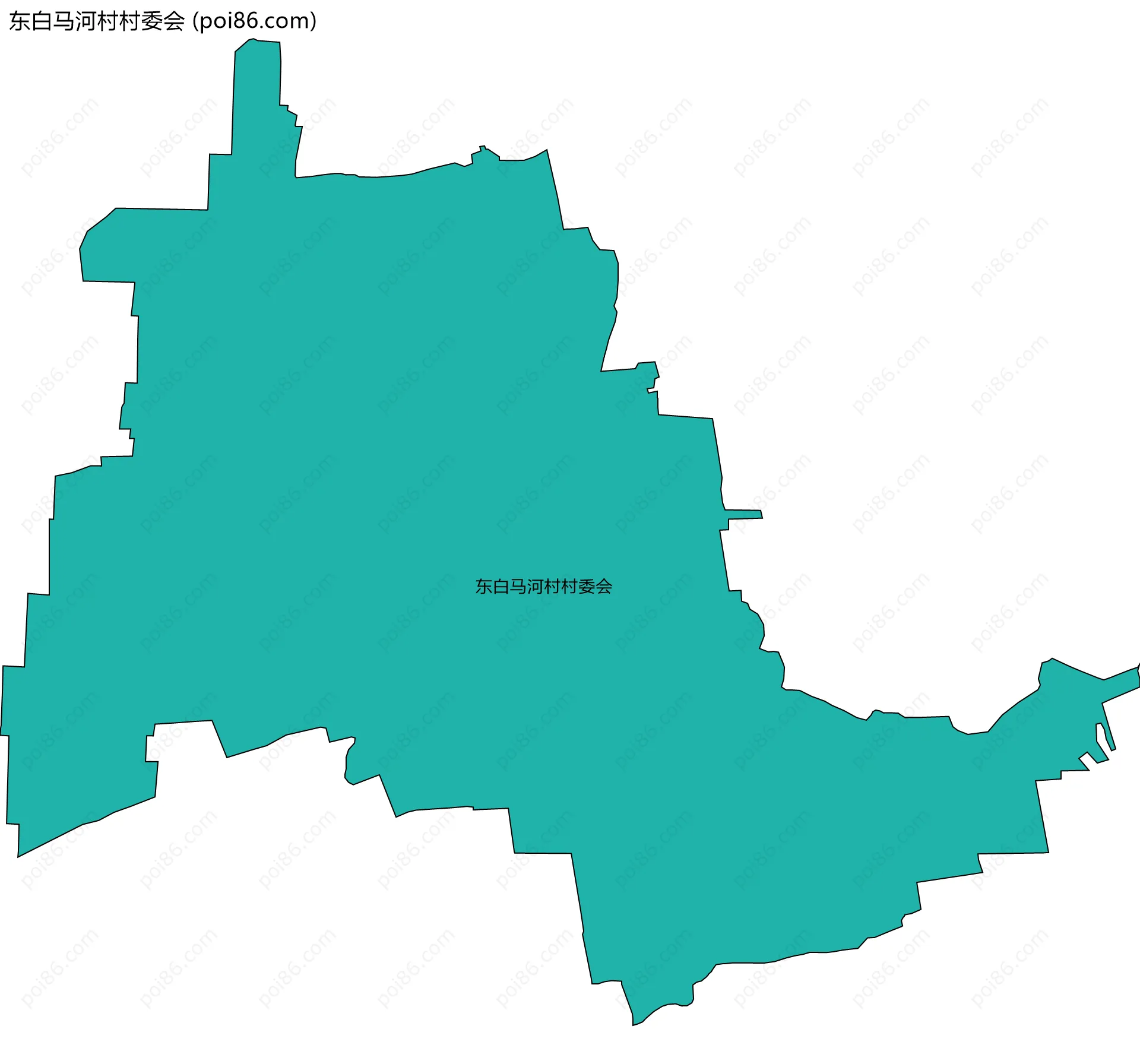 东白马河村村委会边界地图