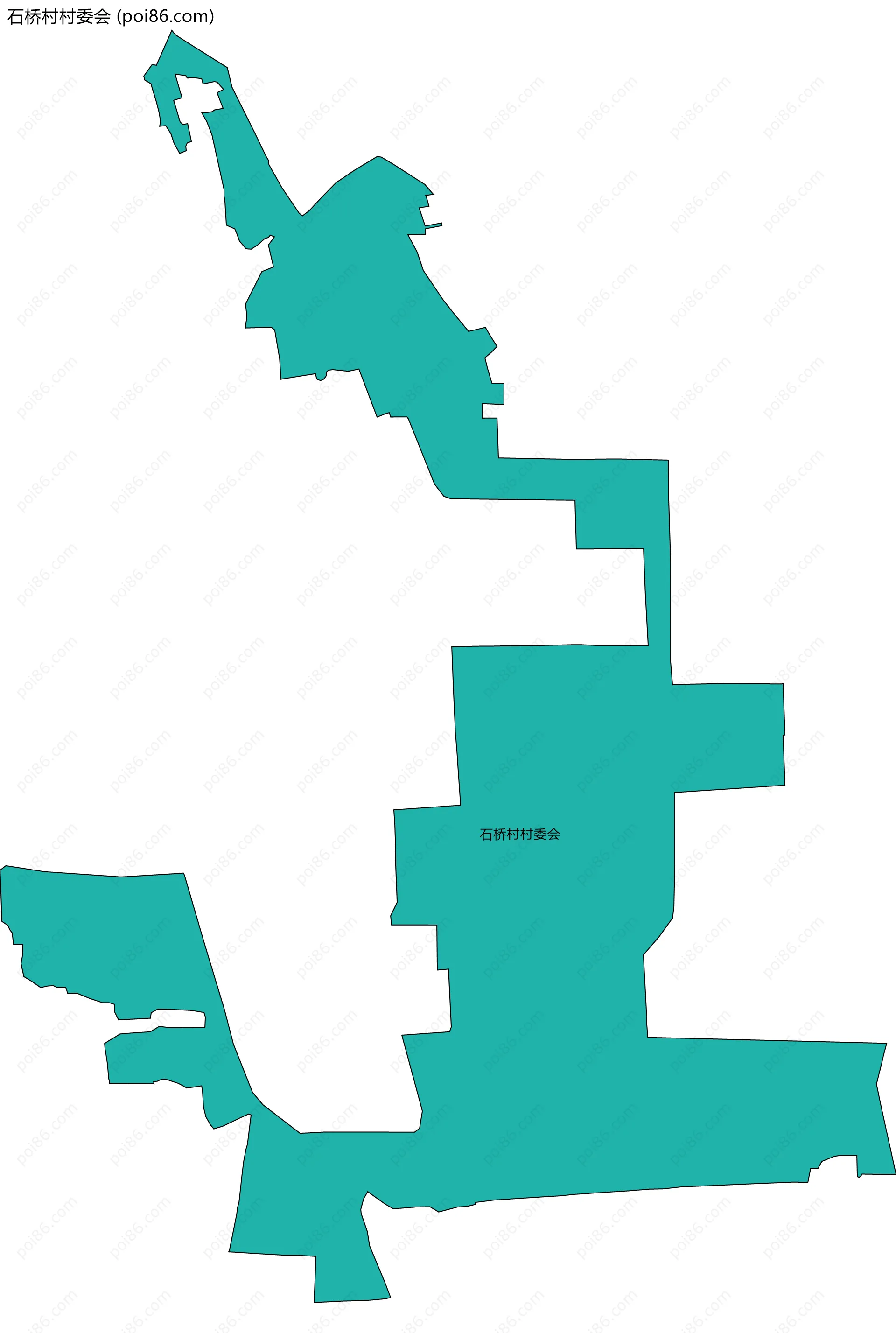 石桥村村委会边界地图