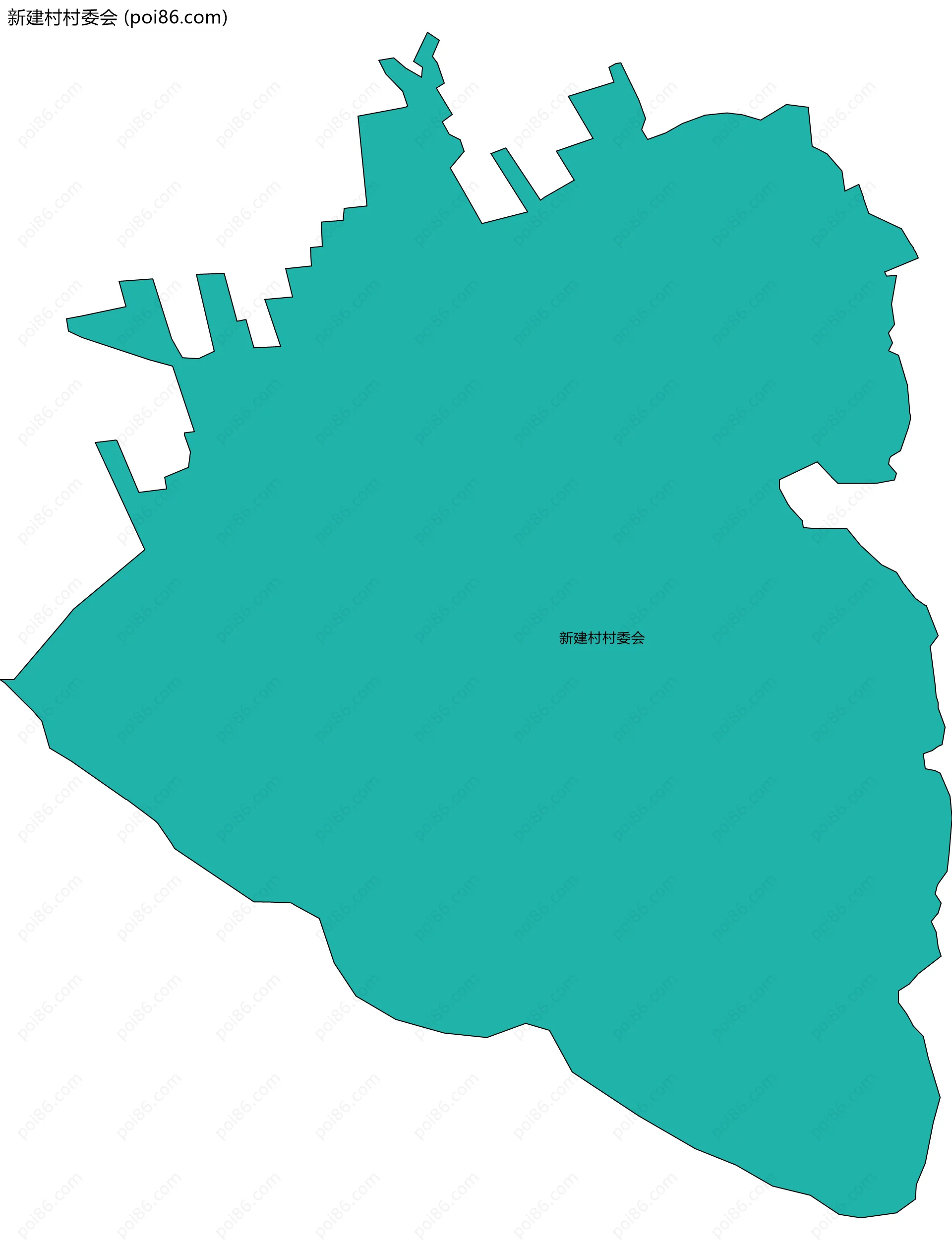 新建村村委会边界地图