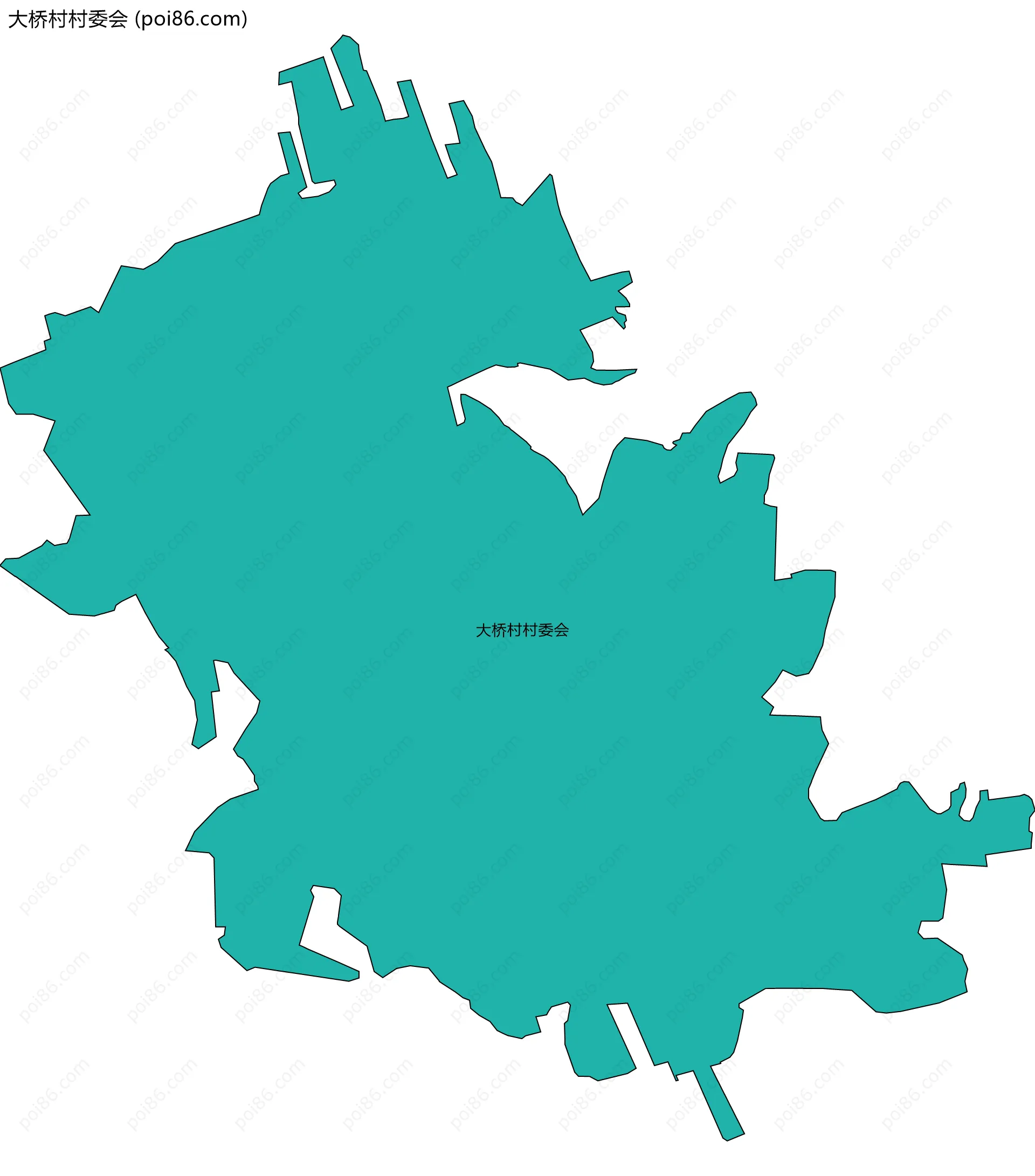 大桥村村委会边界地图