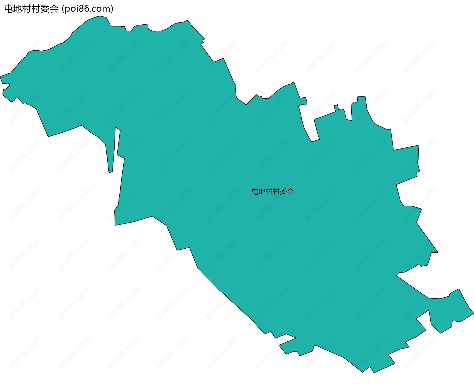 屯地村村委会边界地图