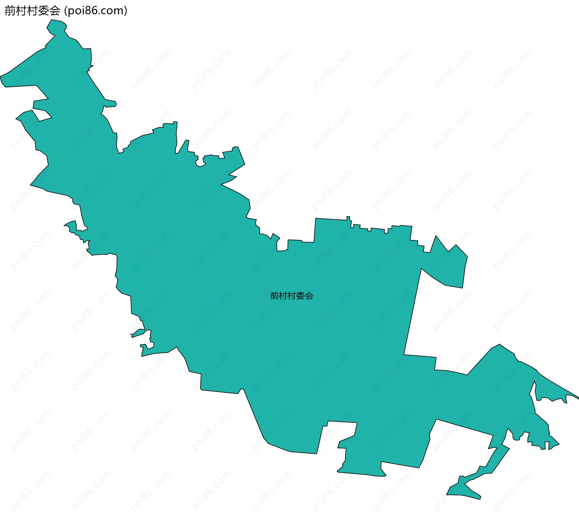 前村村委会边界地图