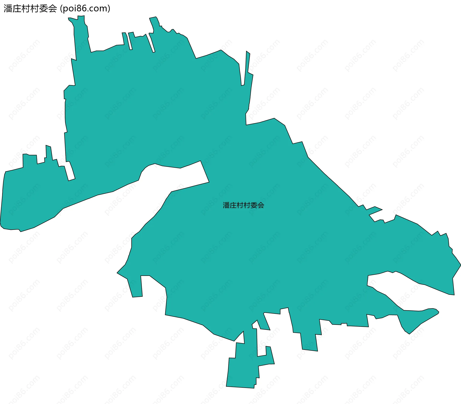 潘庄村村委会边界地图