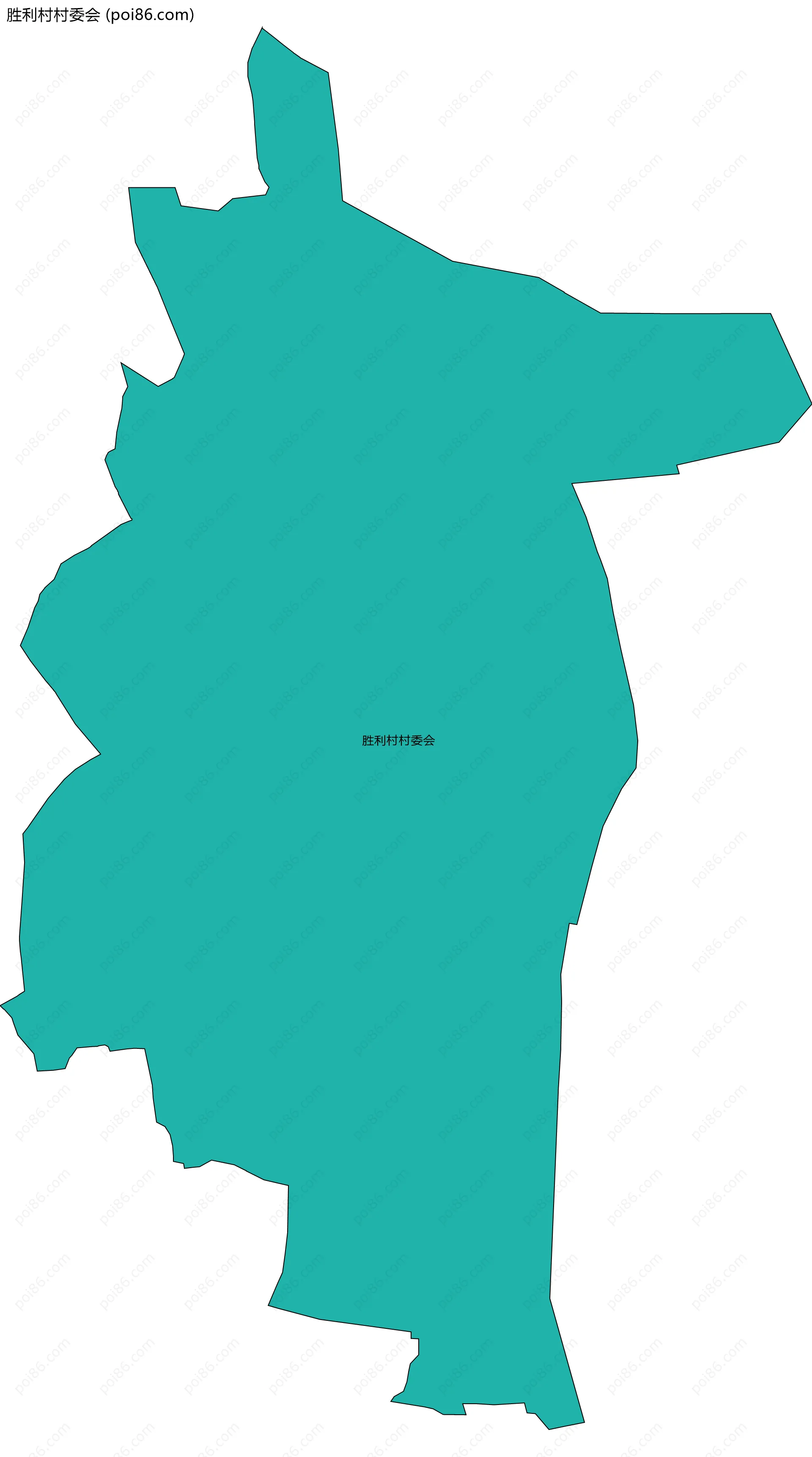 胜利村村委会边界地图