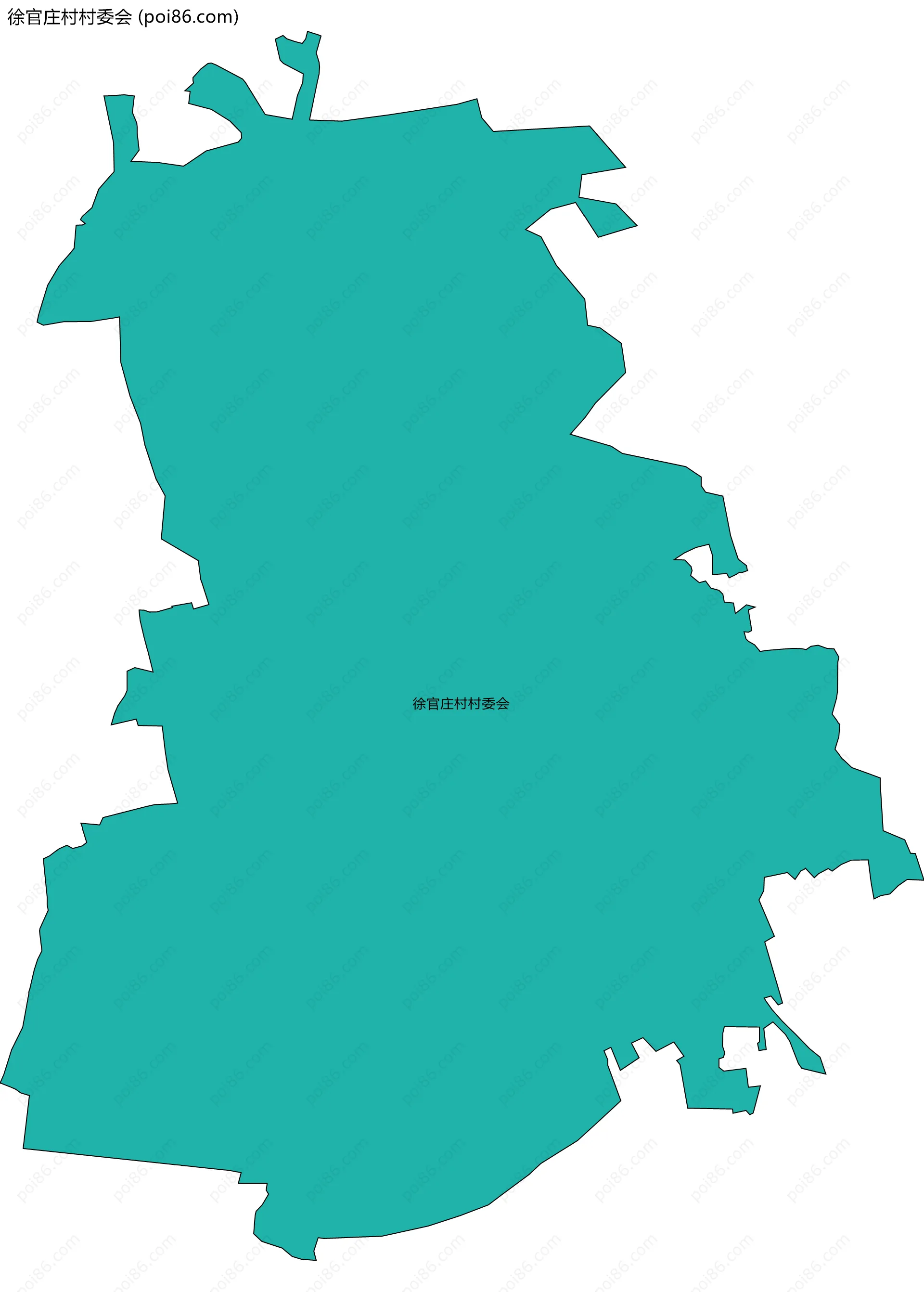 徐官庄村村委会边界地图