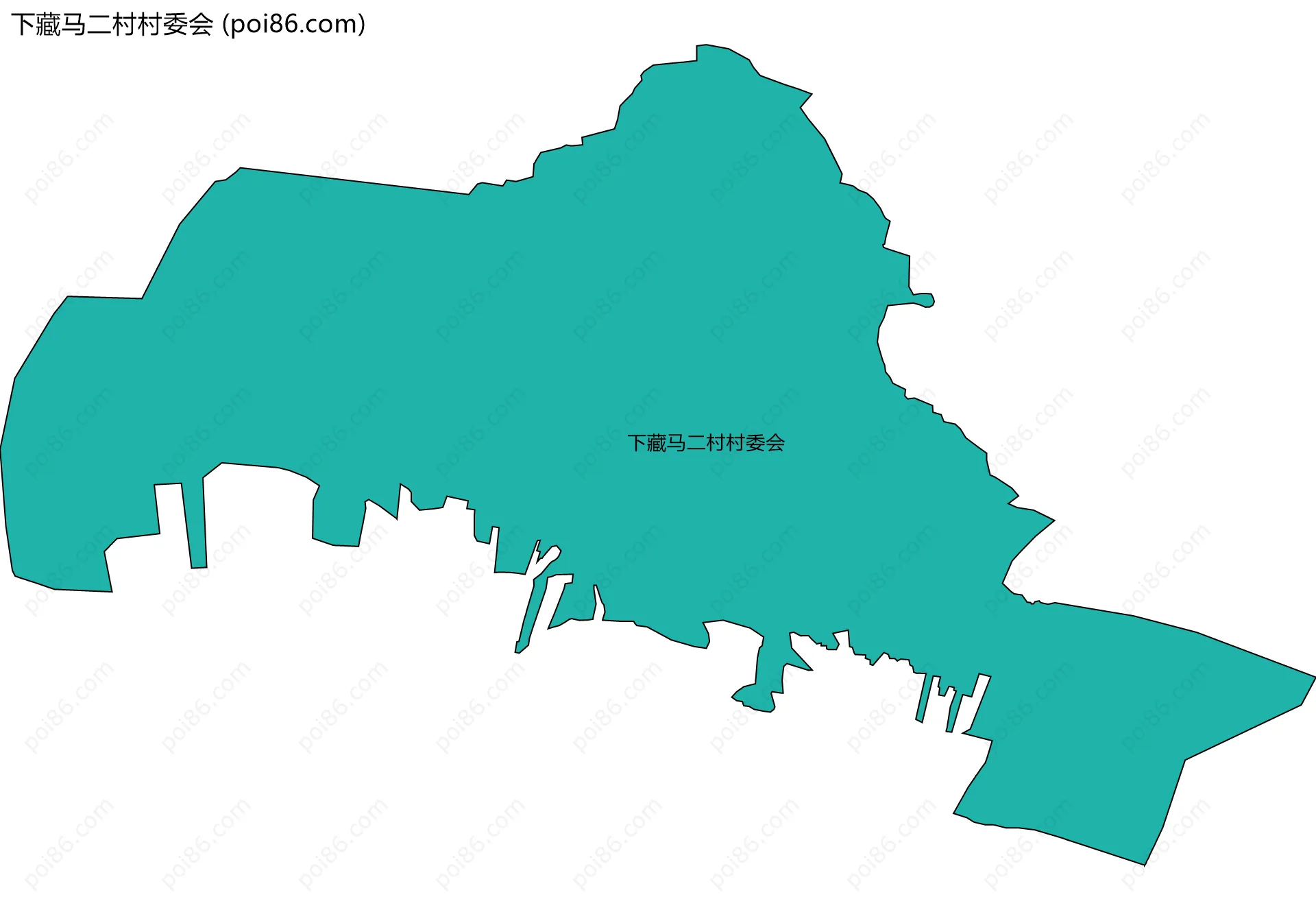 下藏马二村村委会边界地图