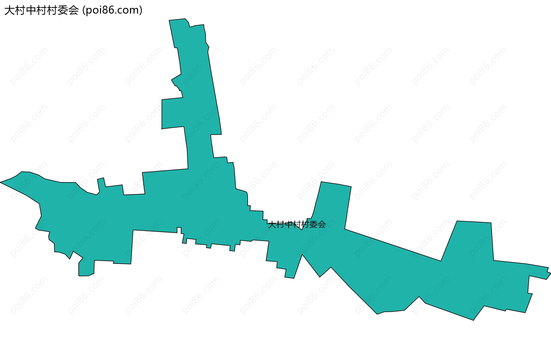 大村中村村委会边界地图
