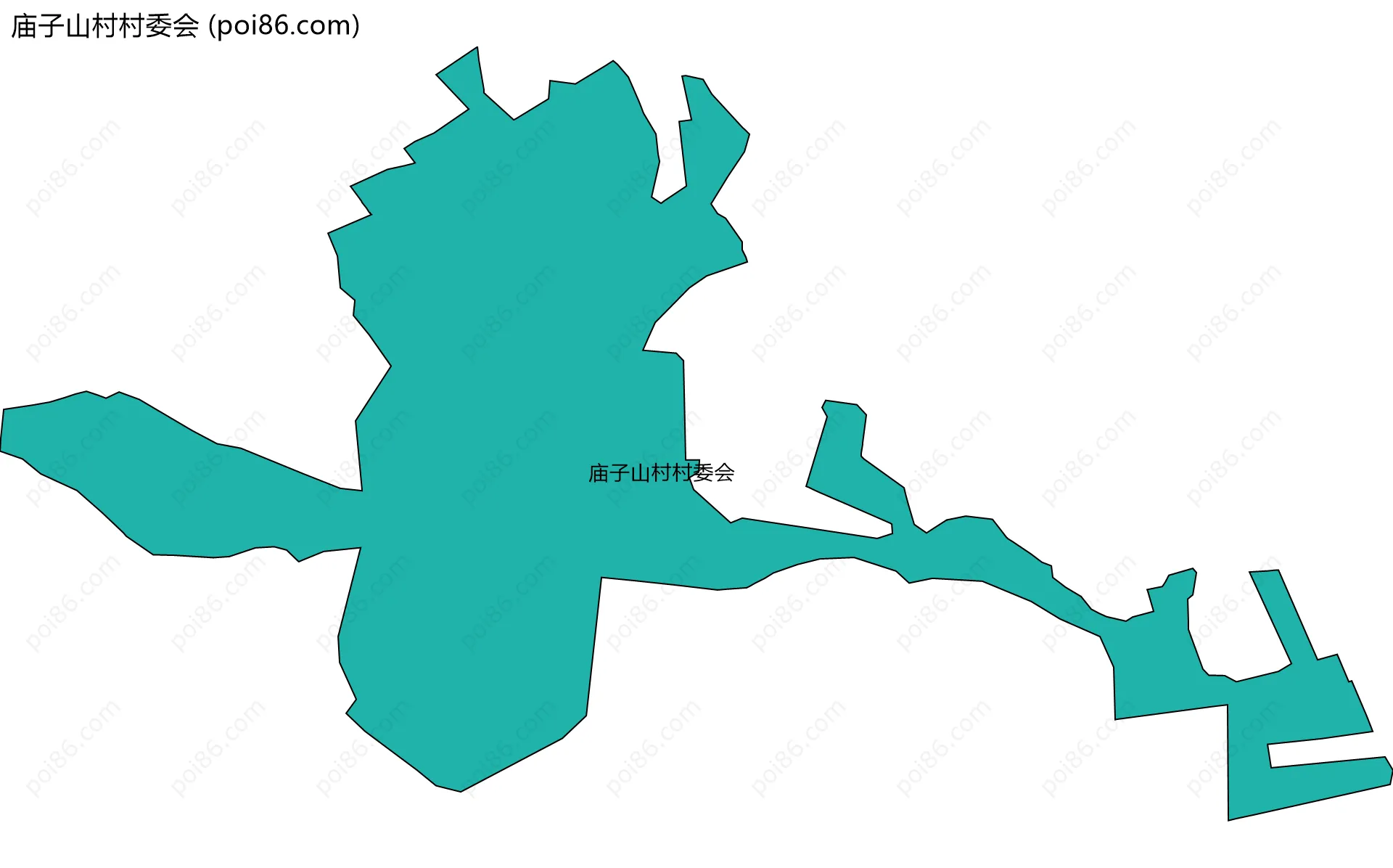 庙子山村村委会边界地图