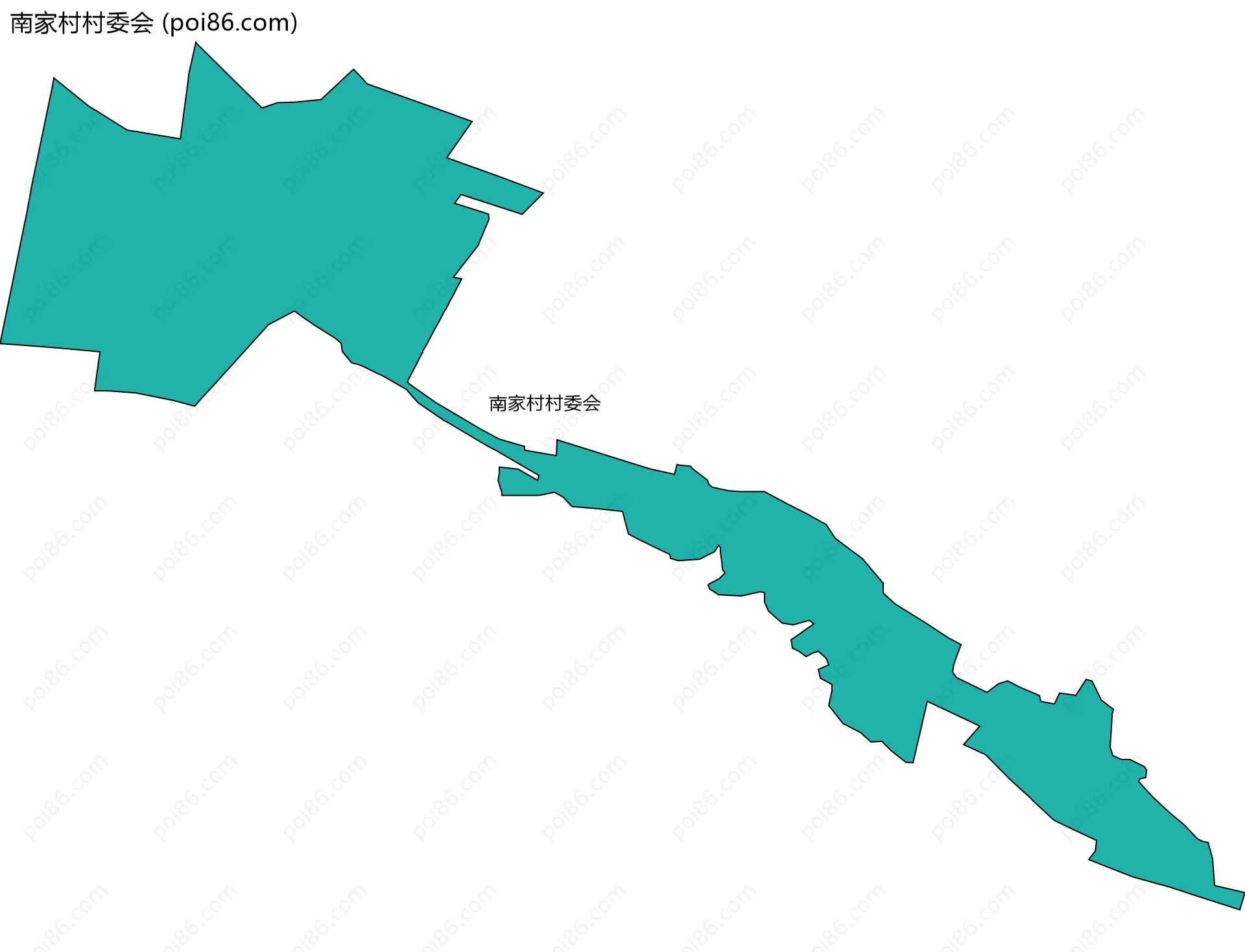 南家村村委会边界地图