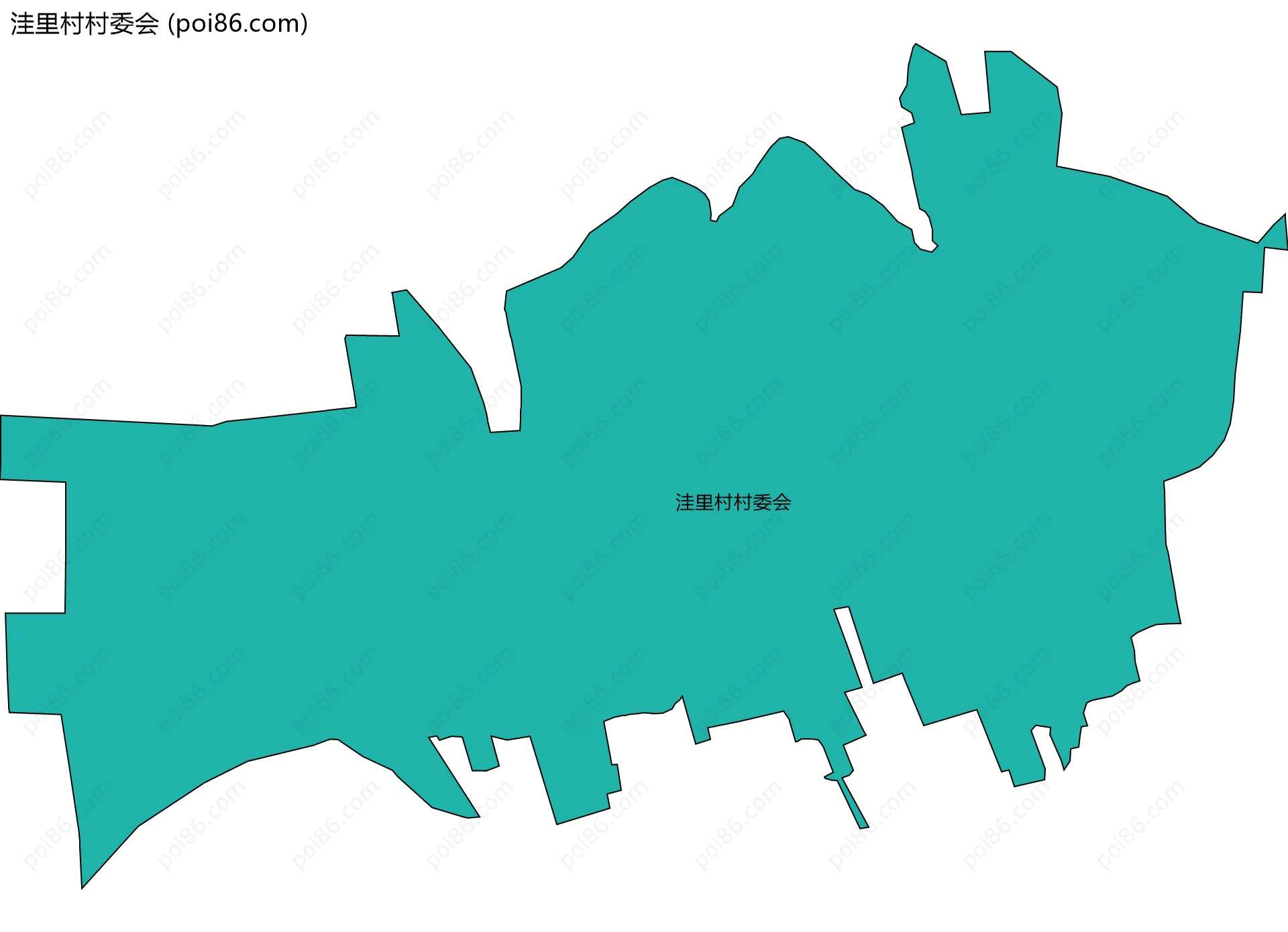 洼里村村委会边界地图