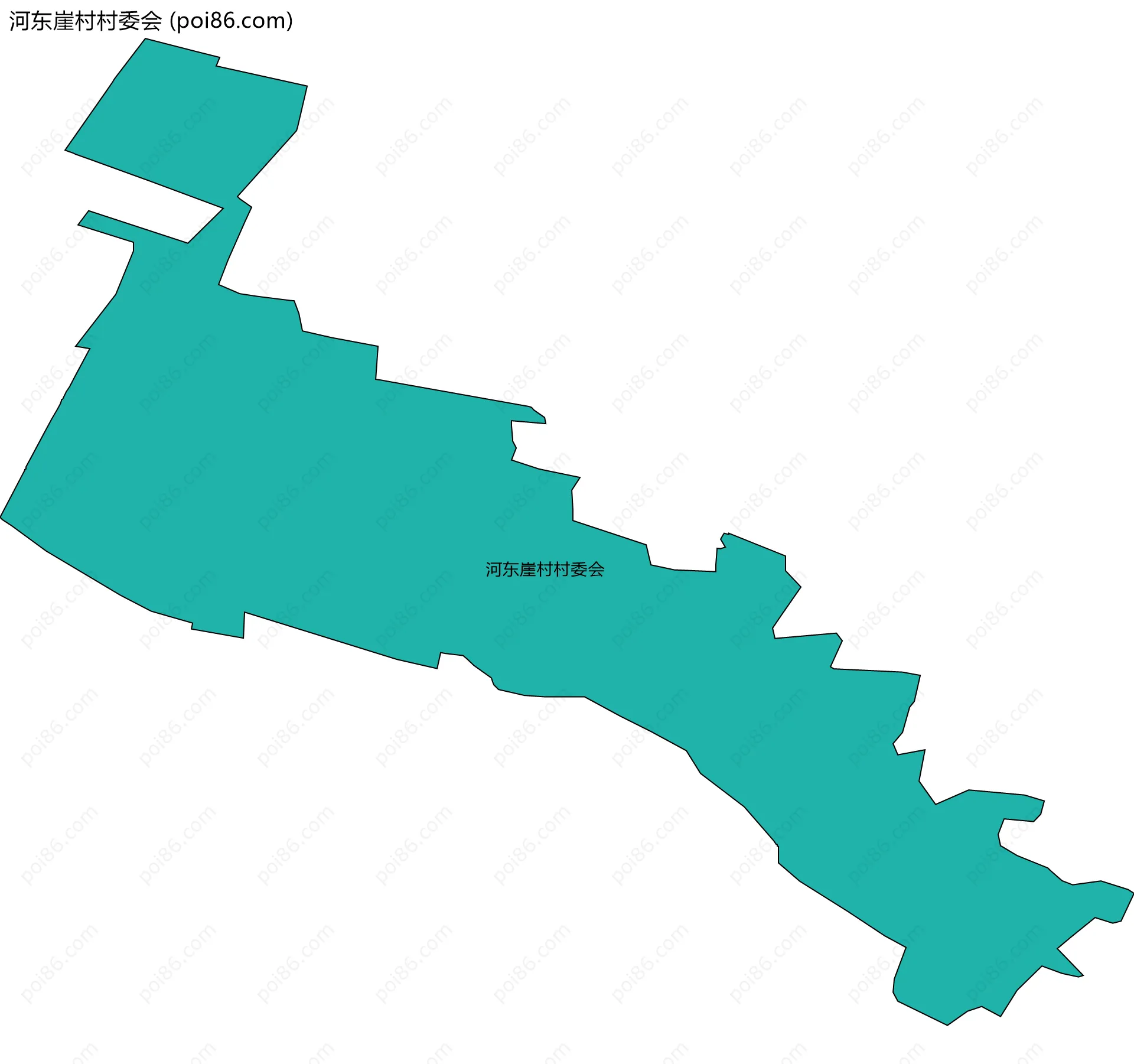 河东崖村村委会边界地图