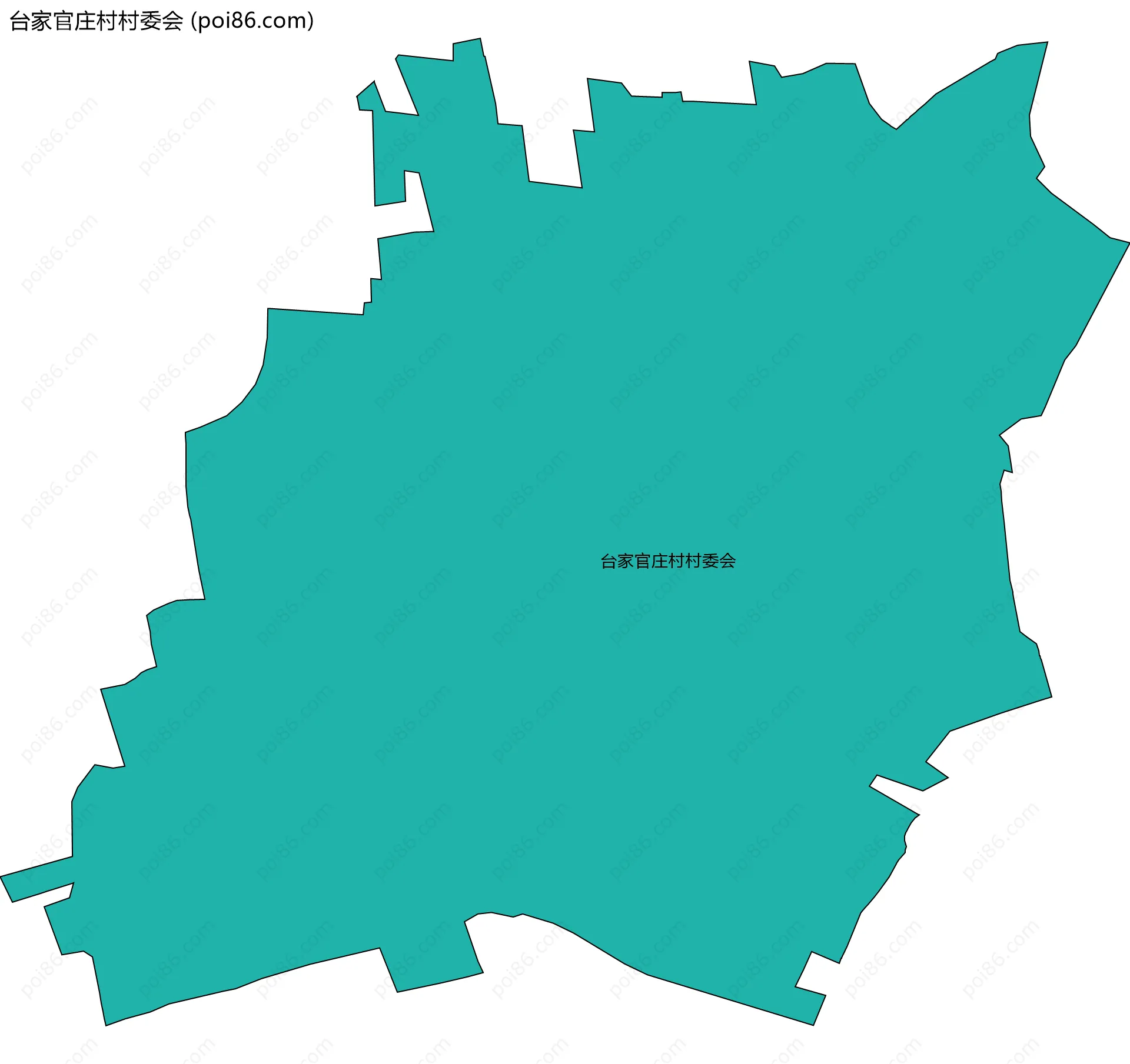 台家官庄村村委会边界地图