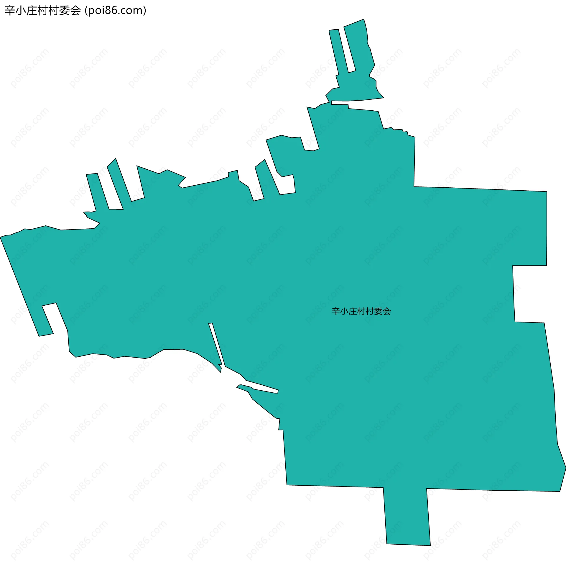 辛小庄村村委会边界地图