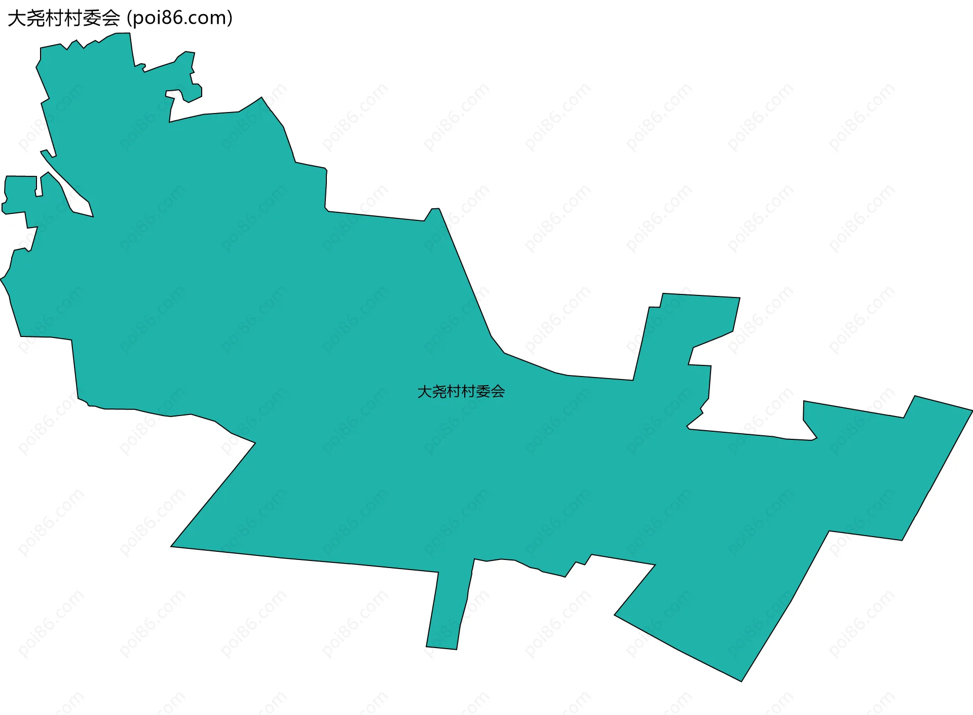大尧村村委会边界地图