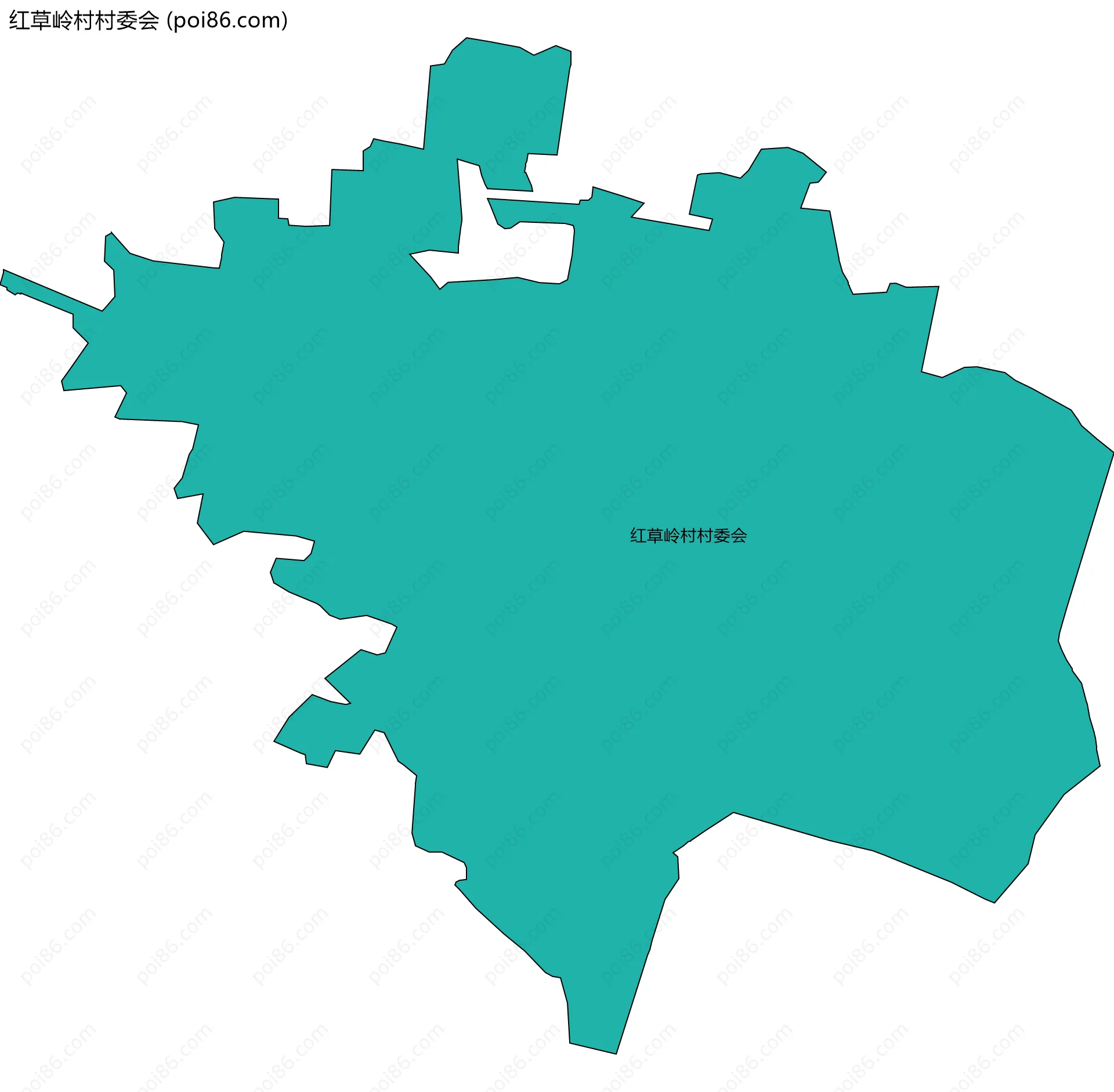 红草岭村村委会边界地图