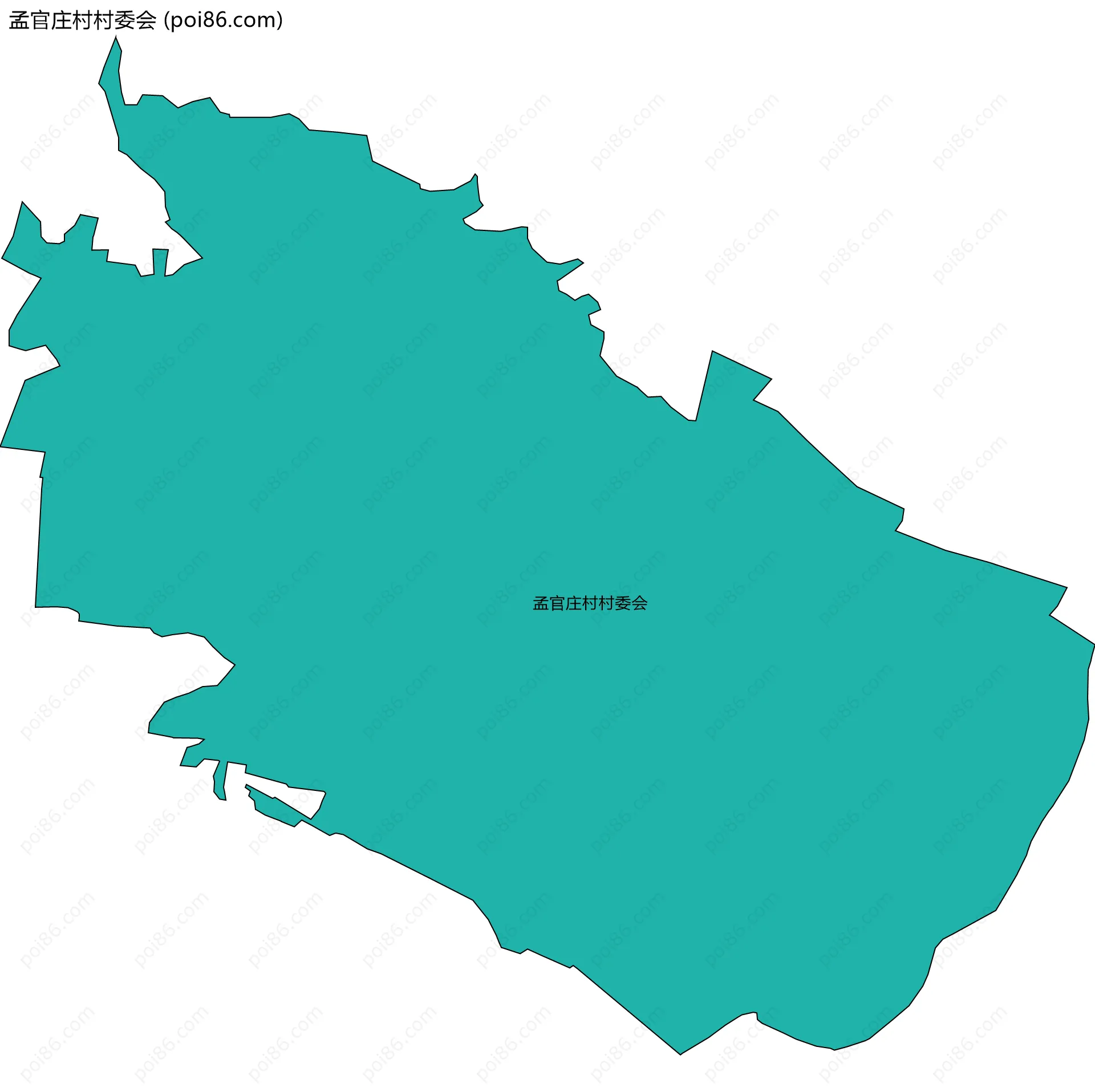 孟官庄村村委会边界地图