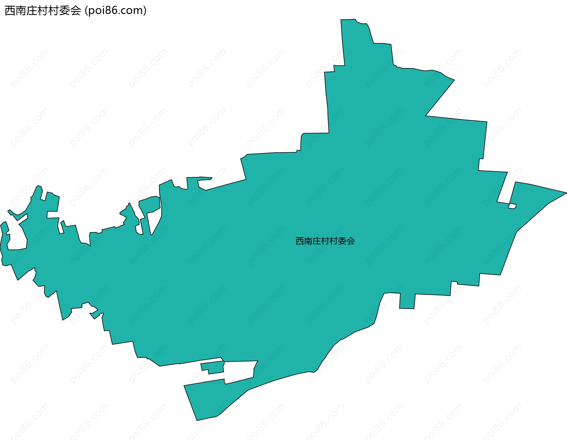 西南庄村村委会边界地图