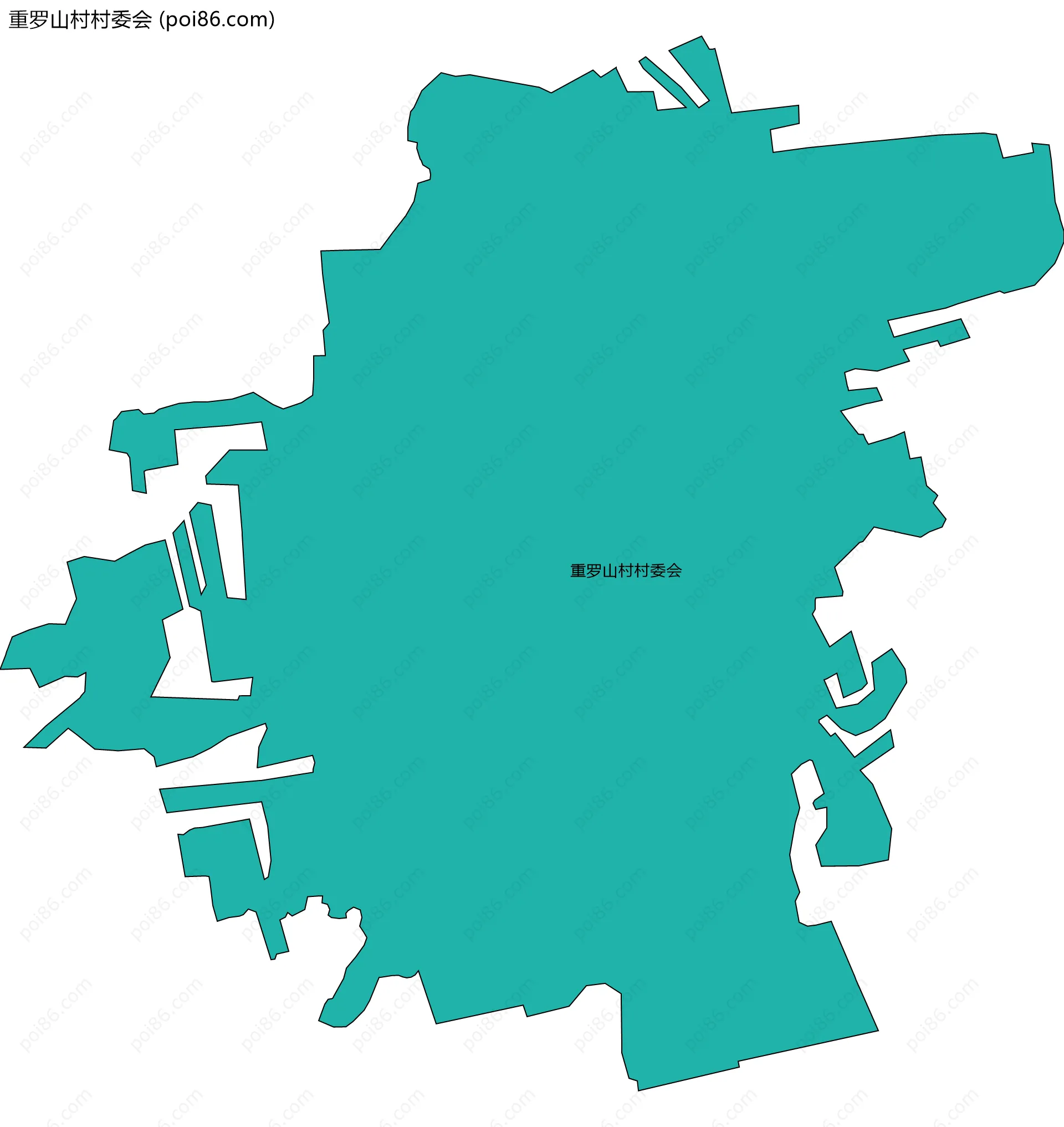 重罗山村村委会边界地图