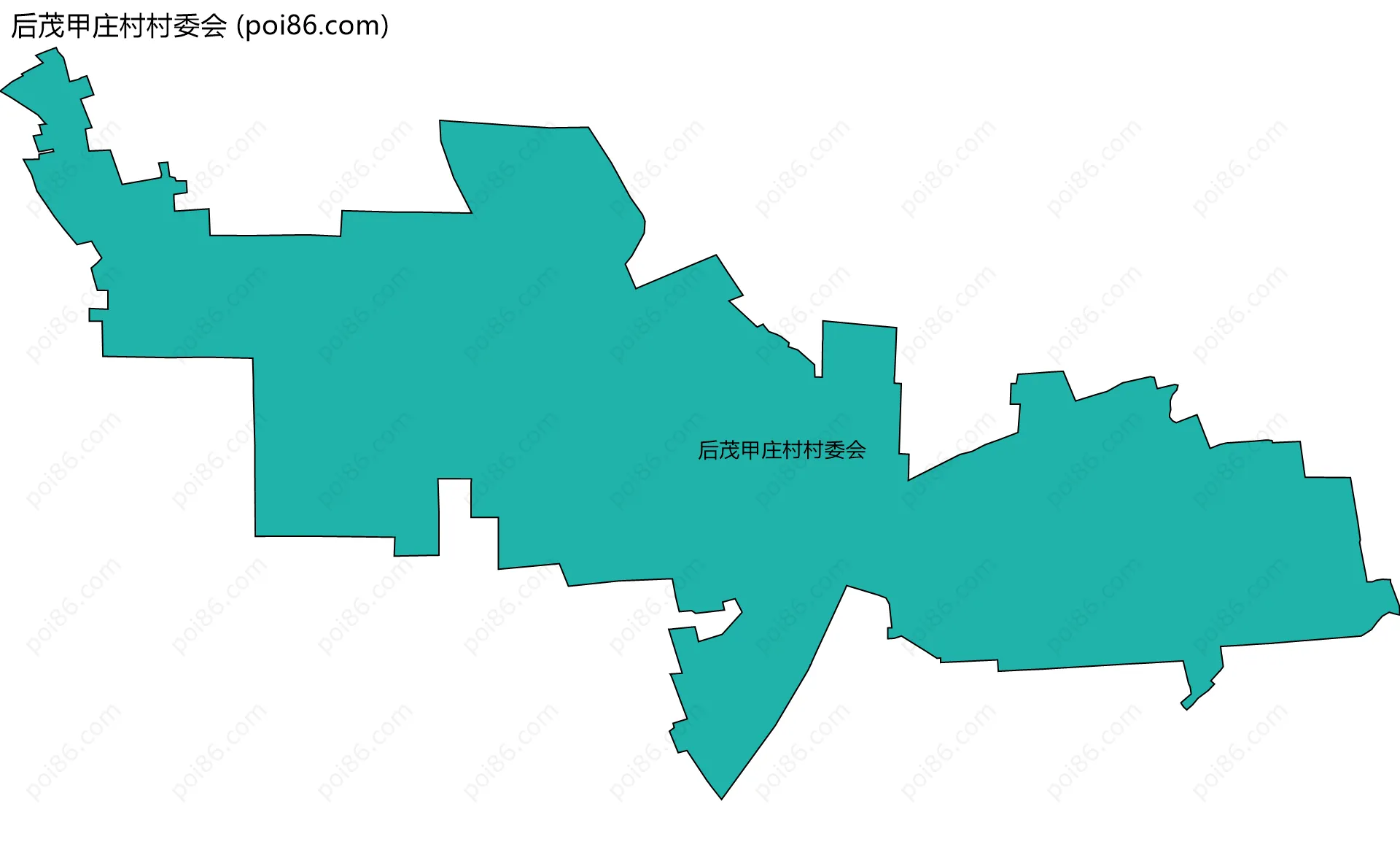 后茂甲庄村村委会边界地图
