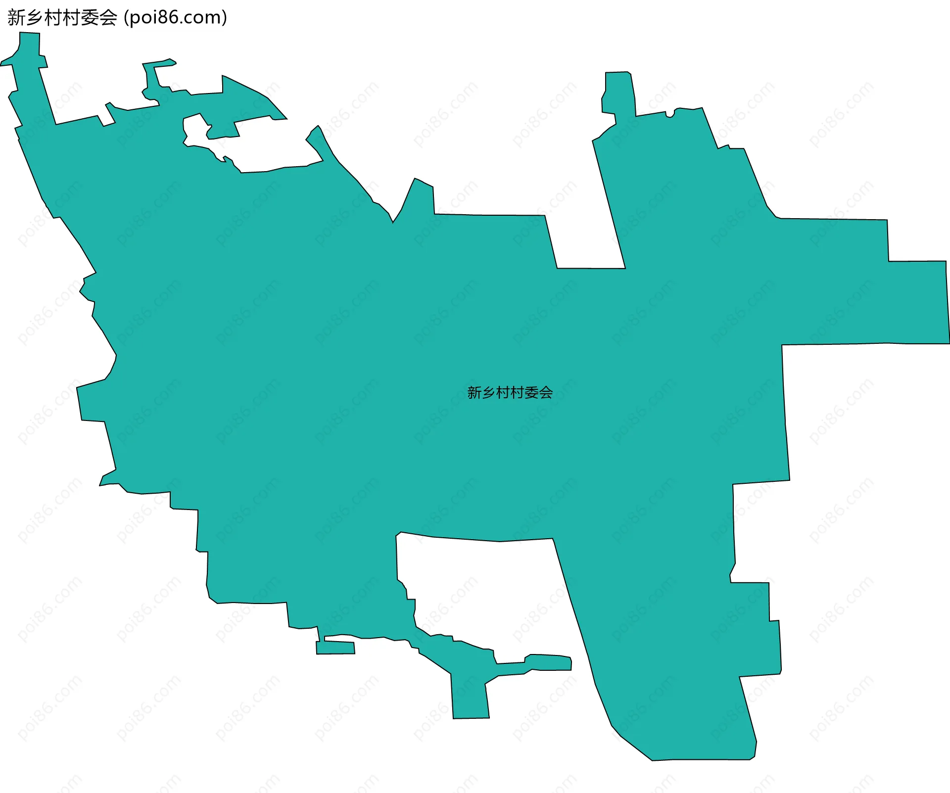 新乡村村委会边界地图
