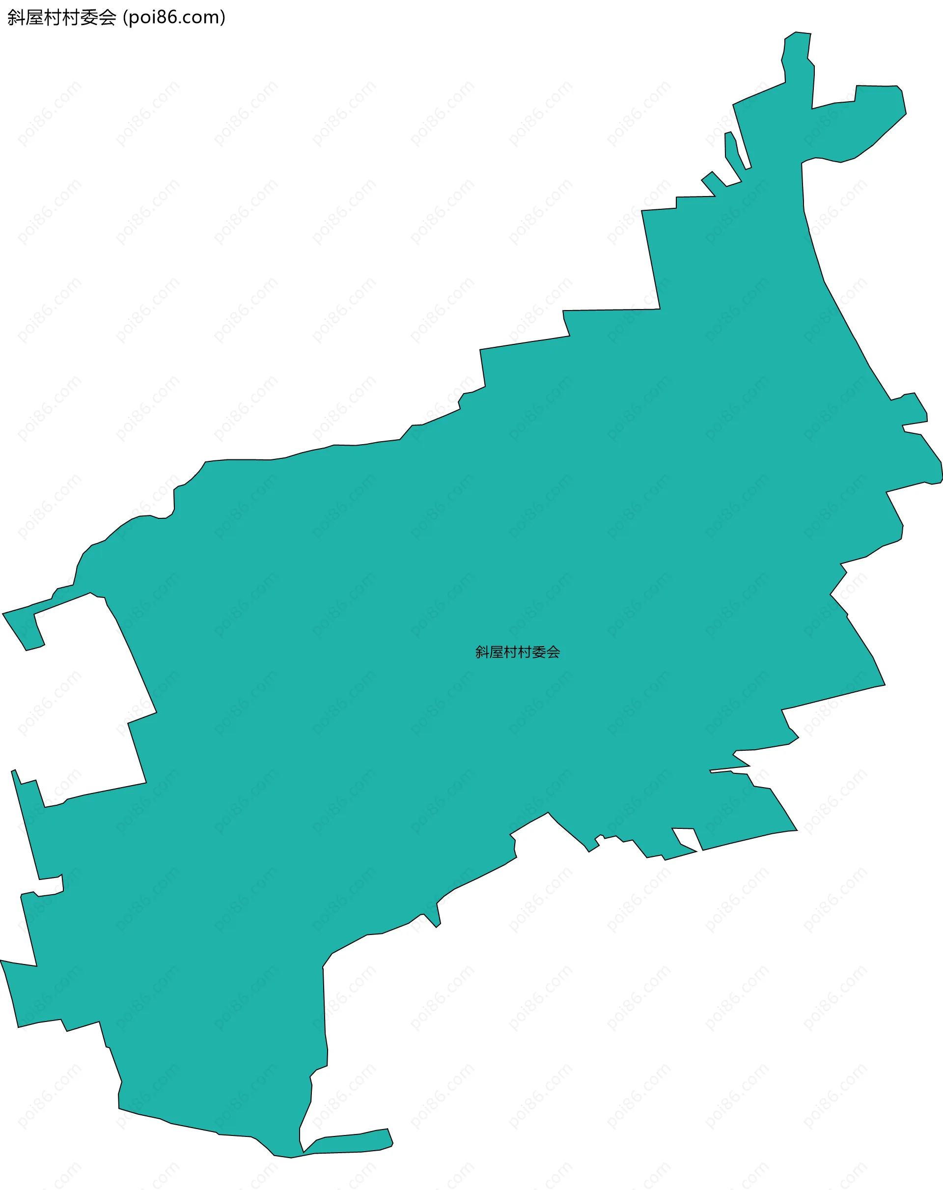 斜屋村村委会边界地图
