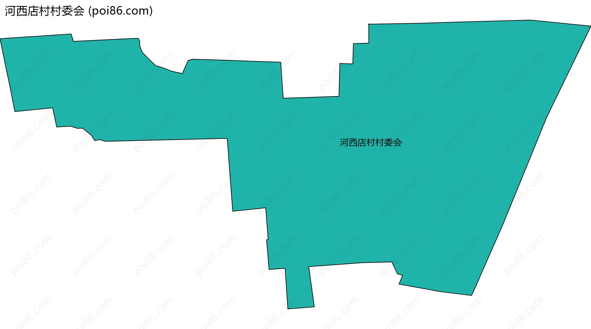 河西店村村委会边界地图