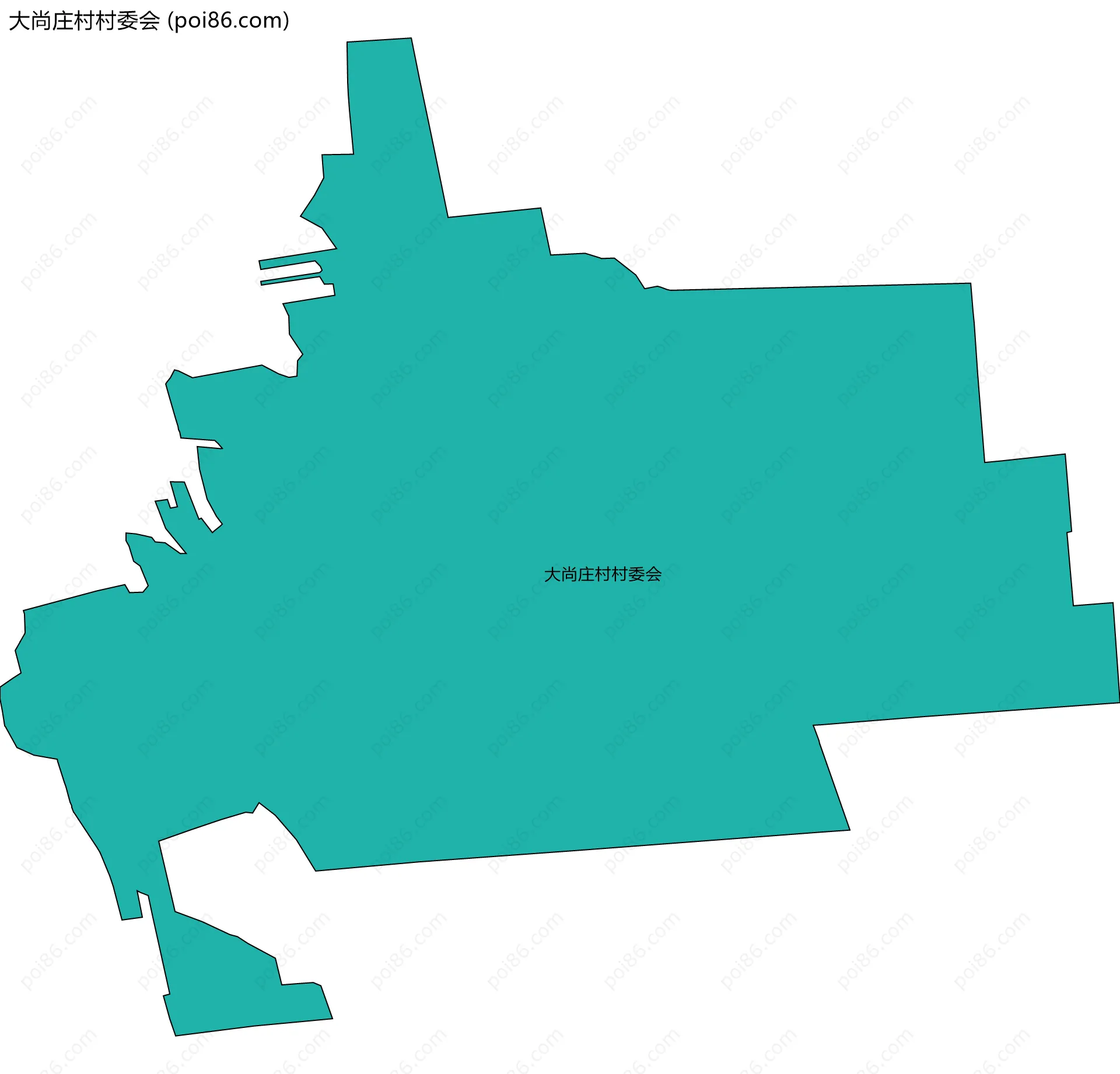 大尚庄村村委会边界地图