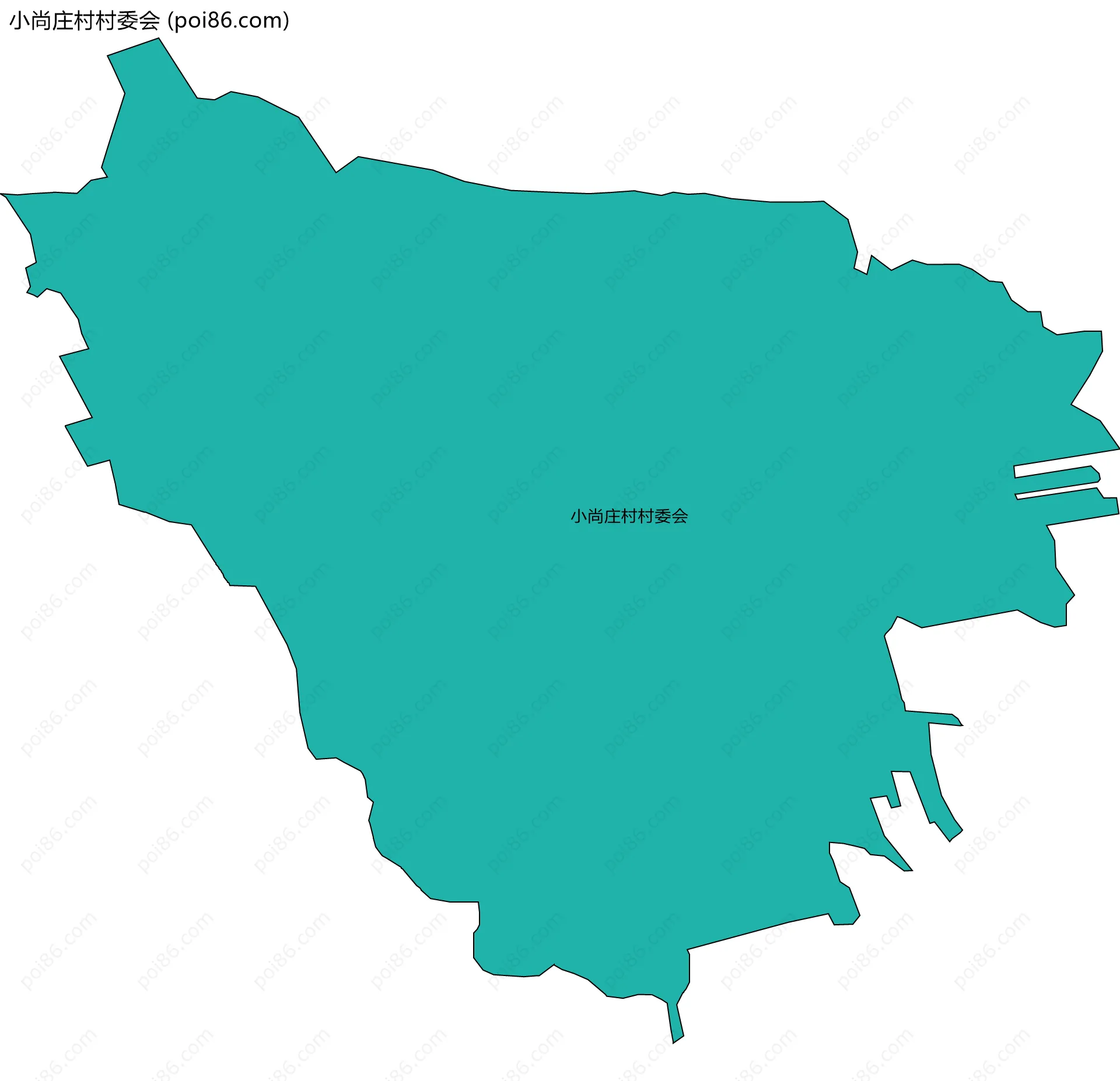 小尚庄村村委会边界地图