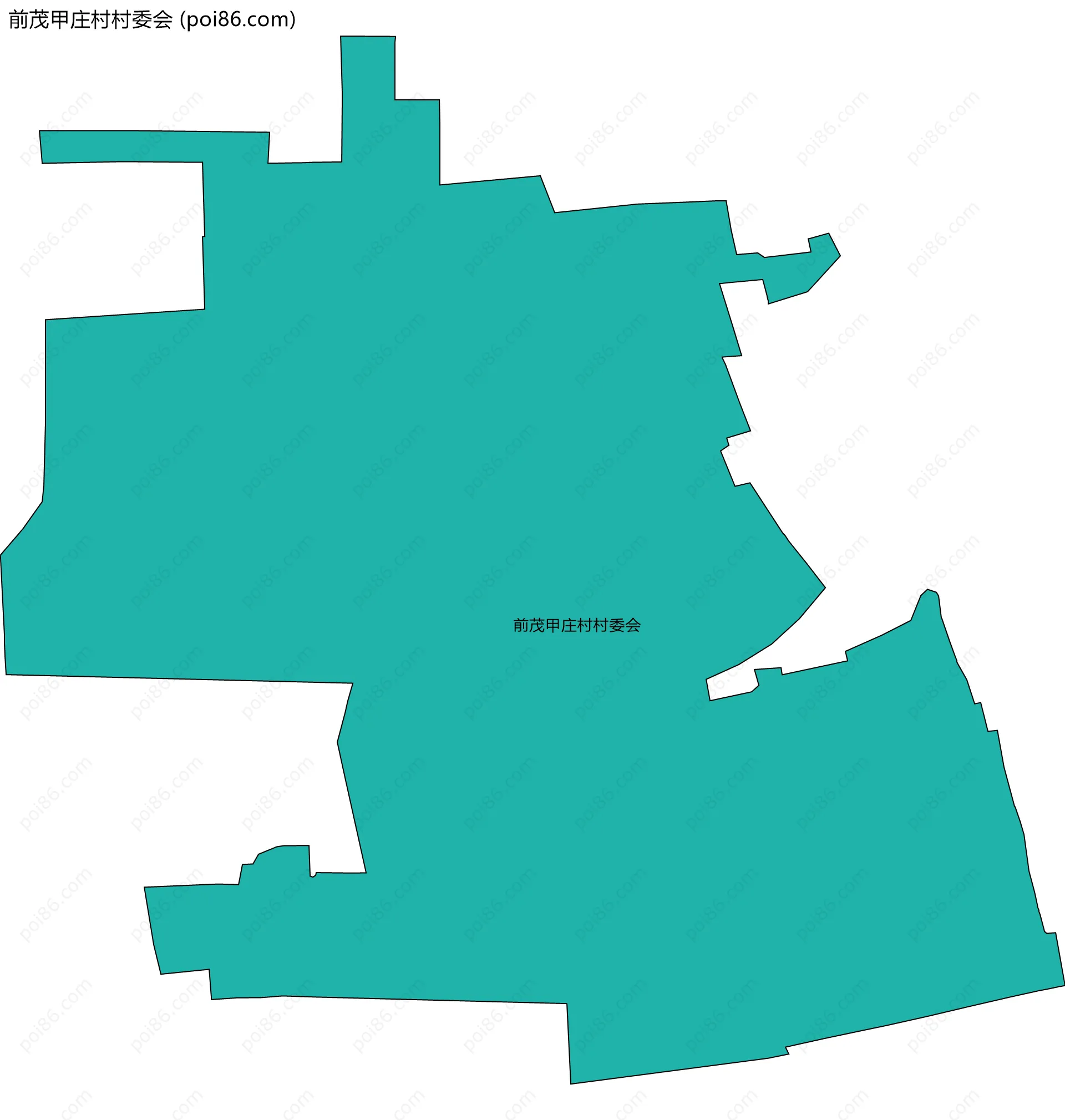 前茂甲庄村村委会边界地图