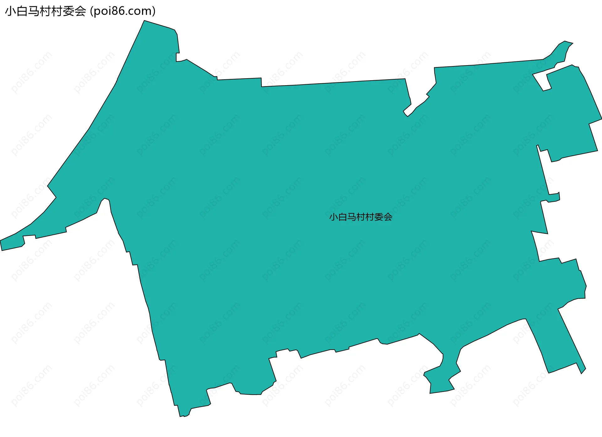 小白马村村委会边界地图