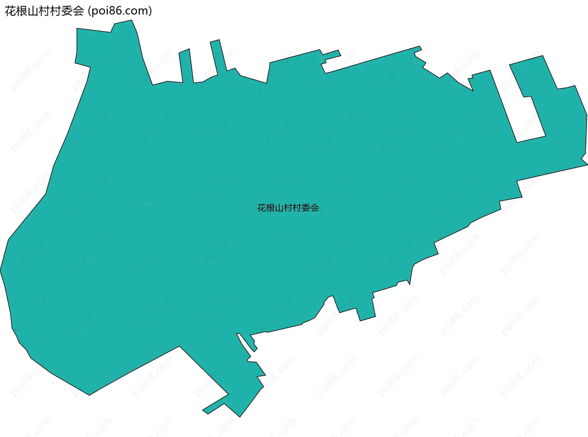 花根山村村委会边界地图