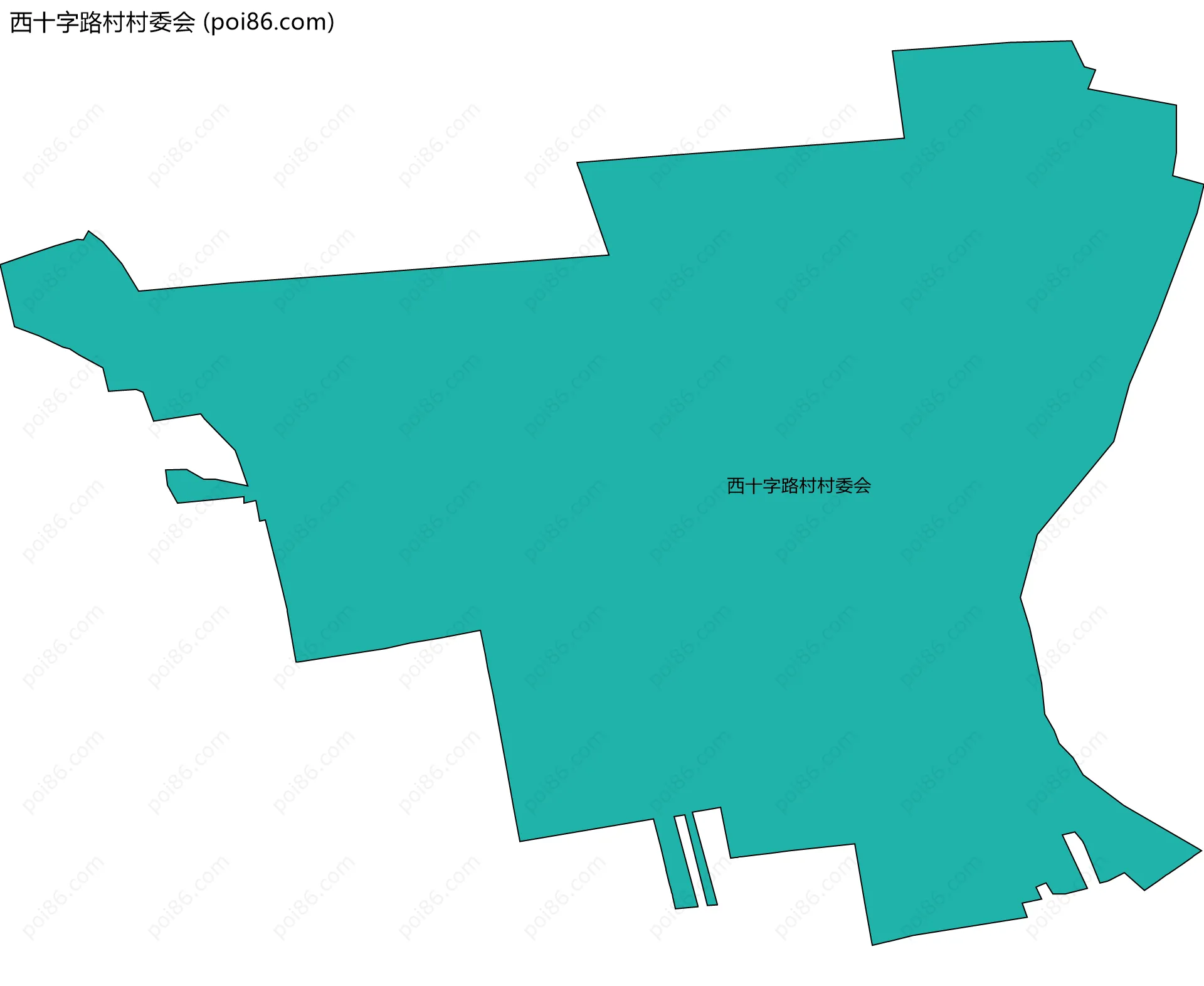 西十字路村村委会边界地图